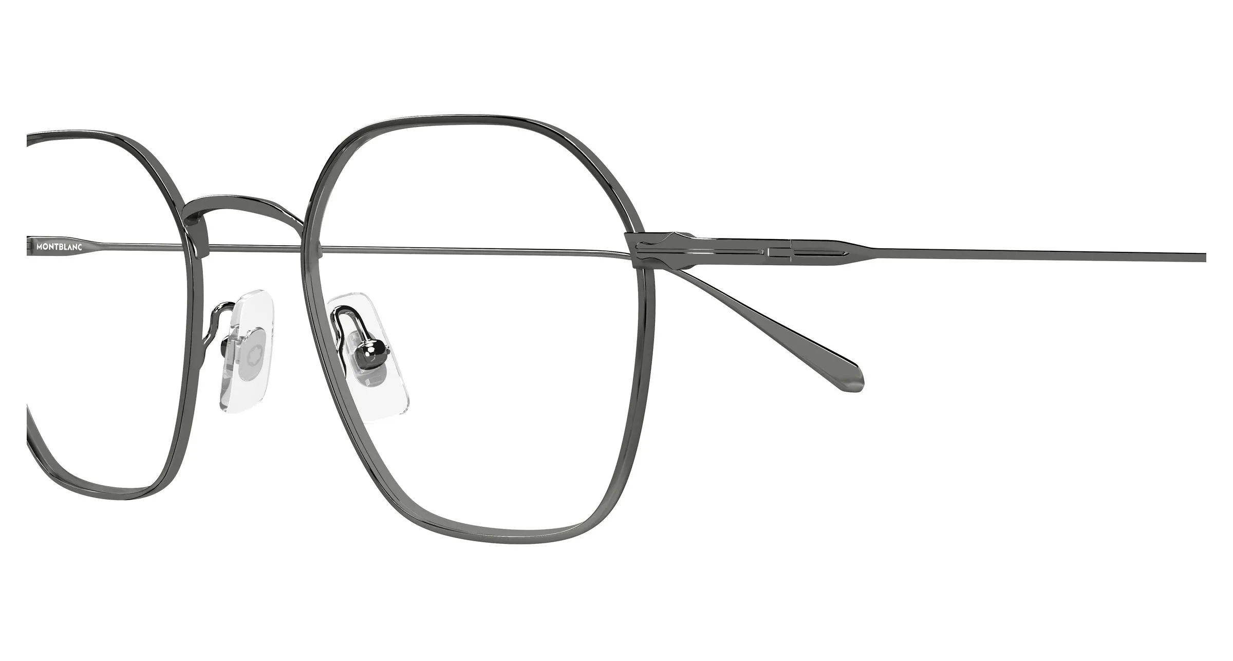 Montblanc MB0472O 003 Montature da vista Metallo Rutenio Trasparente Geometrica - immagine 3