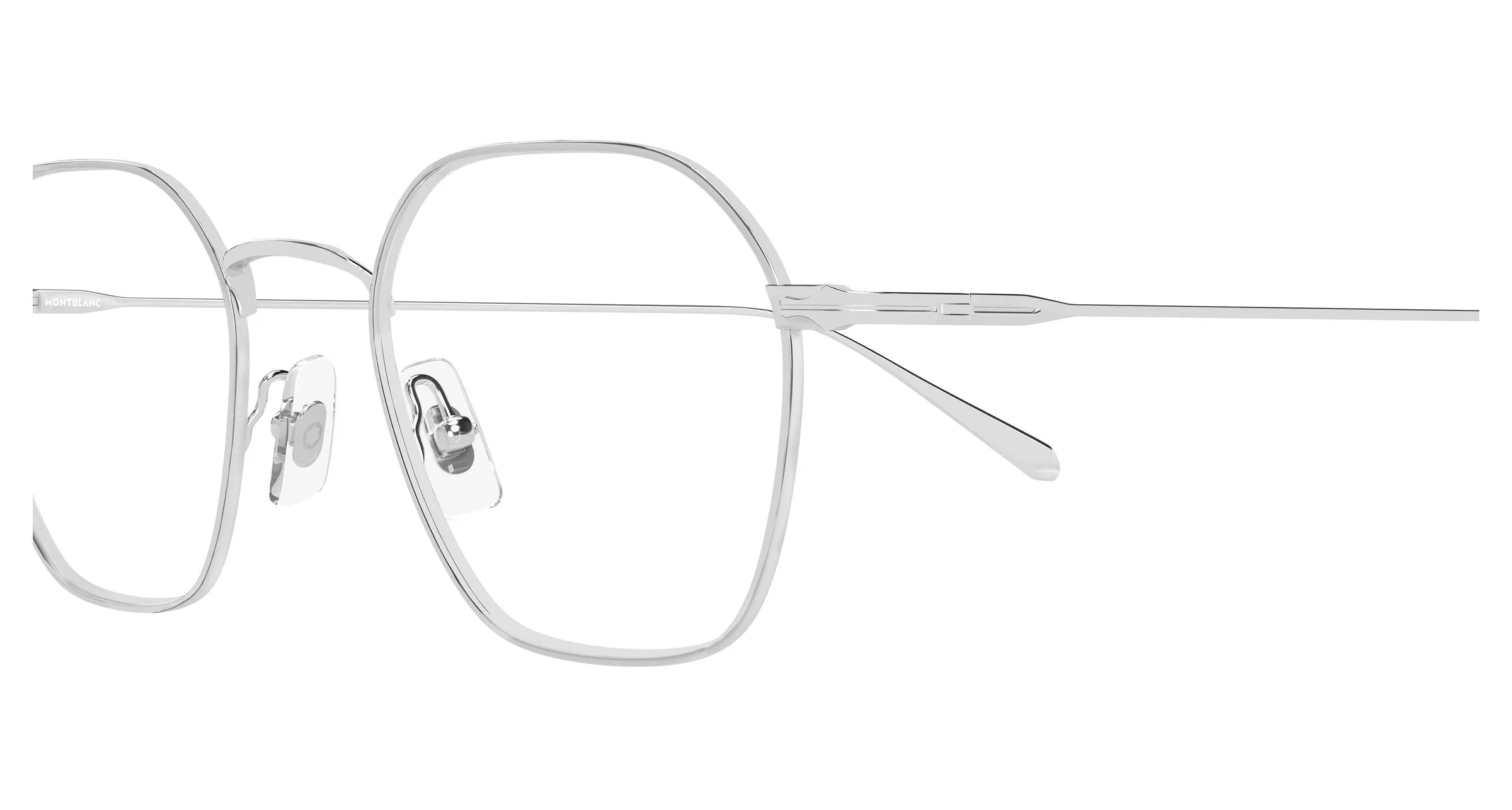Montblanc MB0472O 002 Montature da vista Metallo Argento Trasparente Geometrica - immagine 3