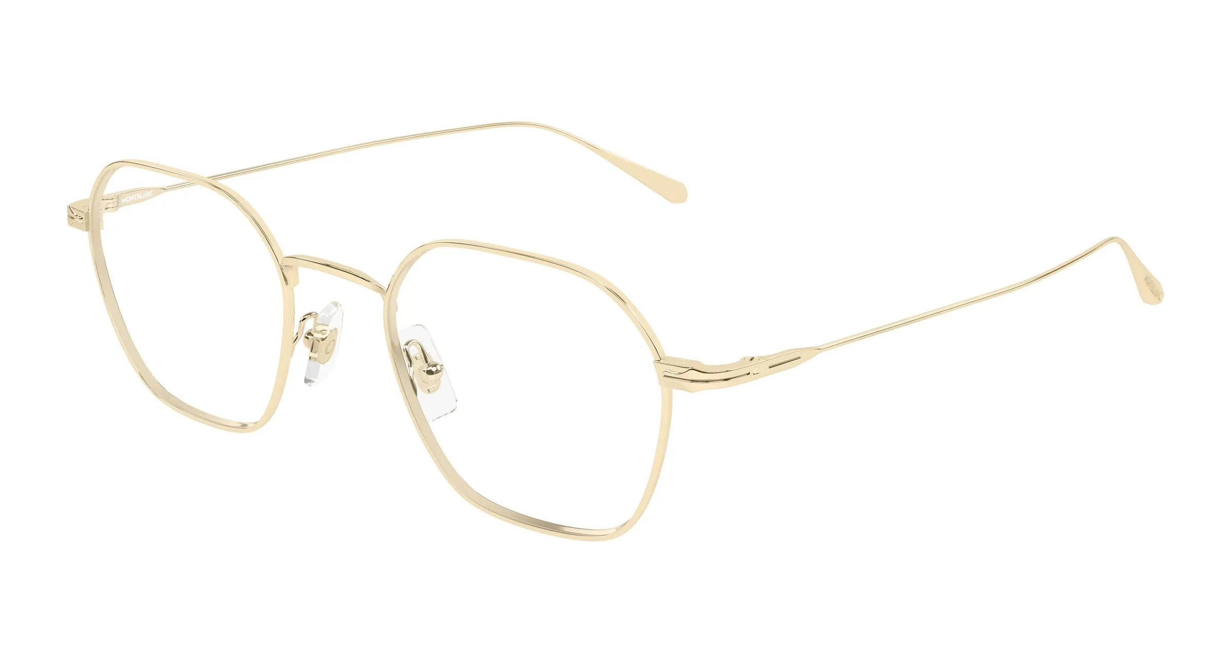 Montblanc MB0472O 001 Montature da vista Metallo Oro Trasparente Geometrica - immagine 1