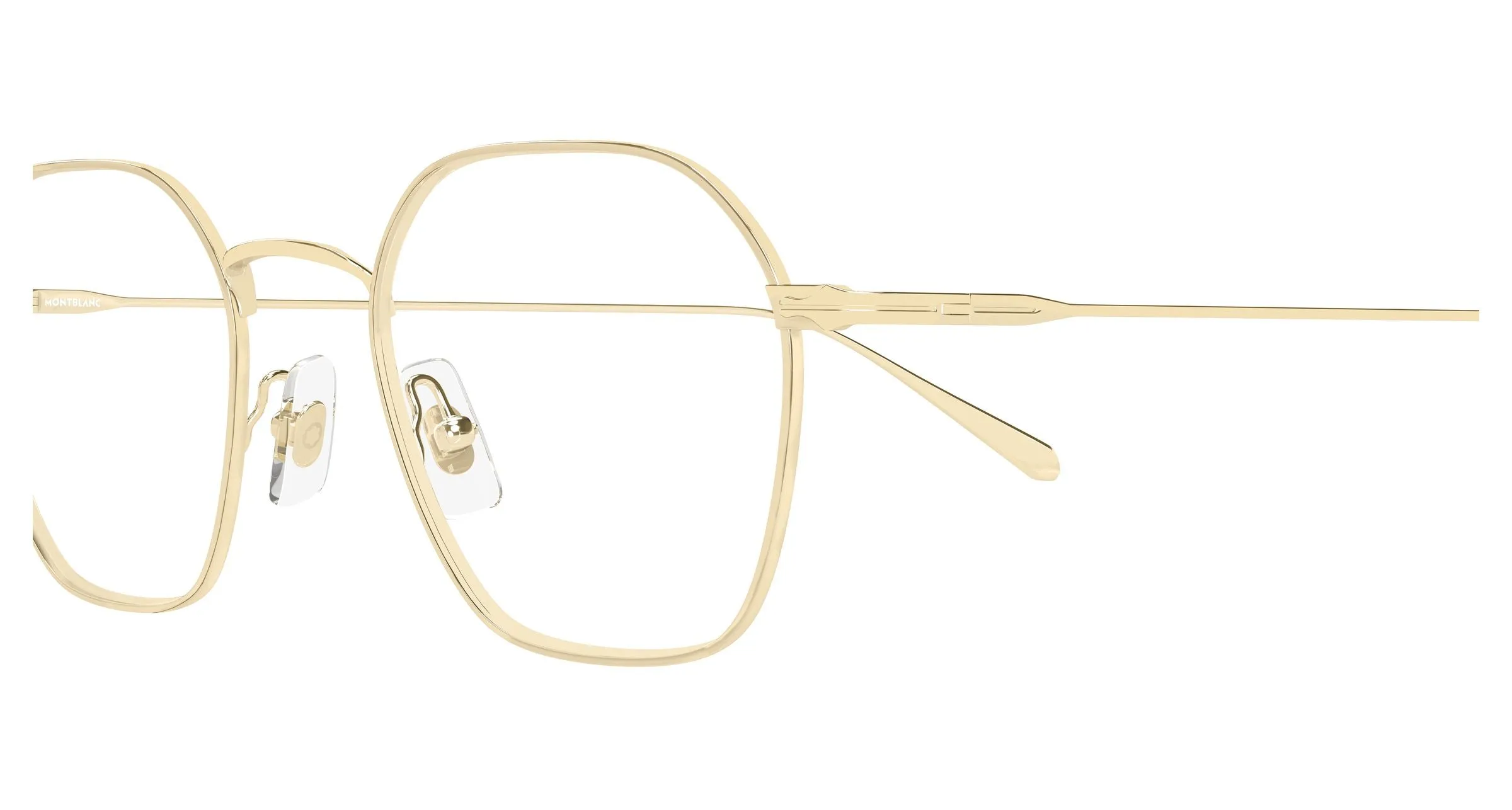 Montblanc MB0472O 001 Montature da vista Metallo Oro Trasparente Geometrica - immagine 3