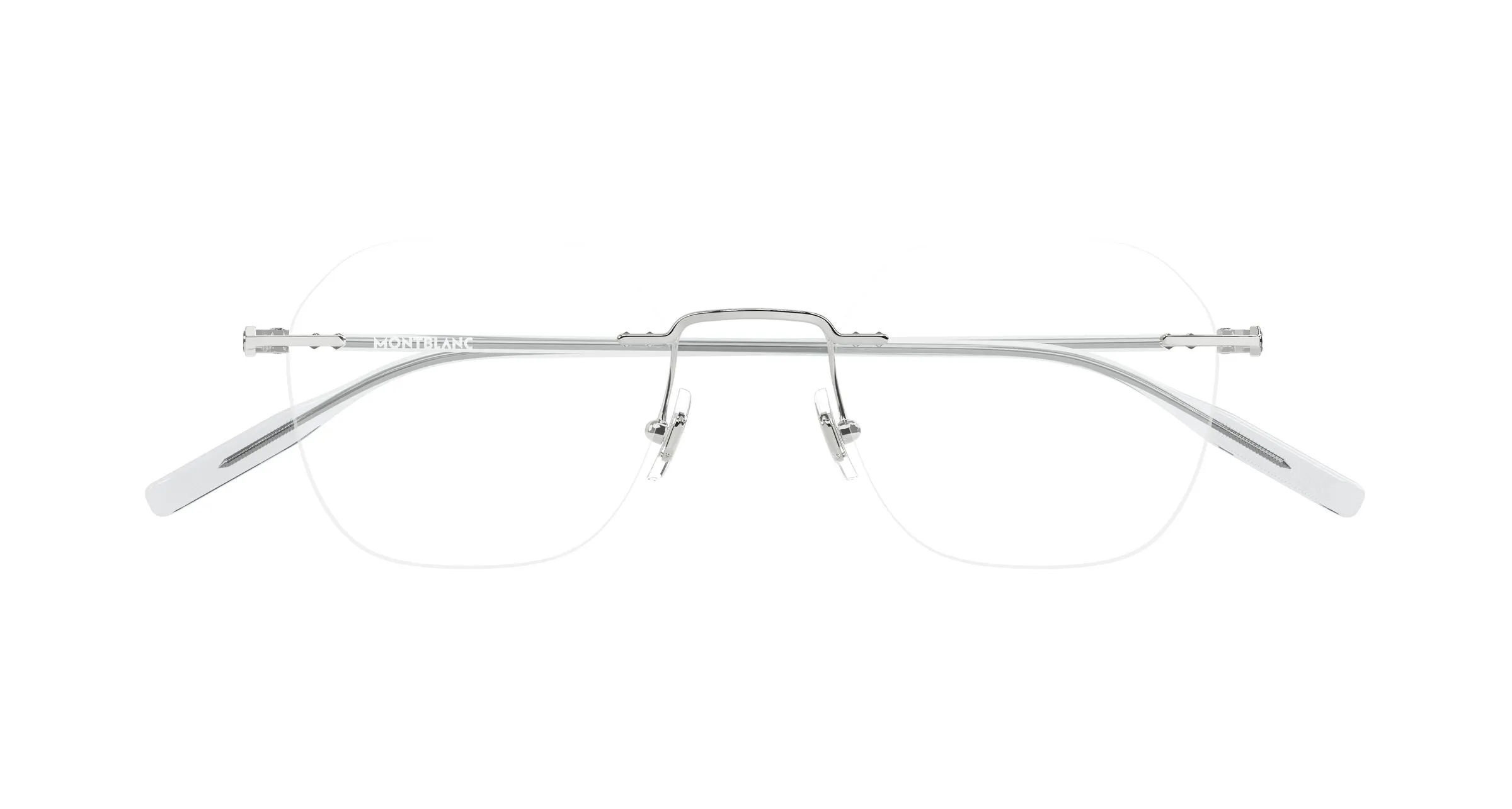 Montblanc MB0471O 004 Montature da vista Metallo Argento Trasparente Rotonda - immagine 2