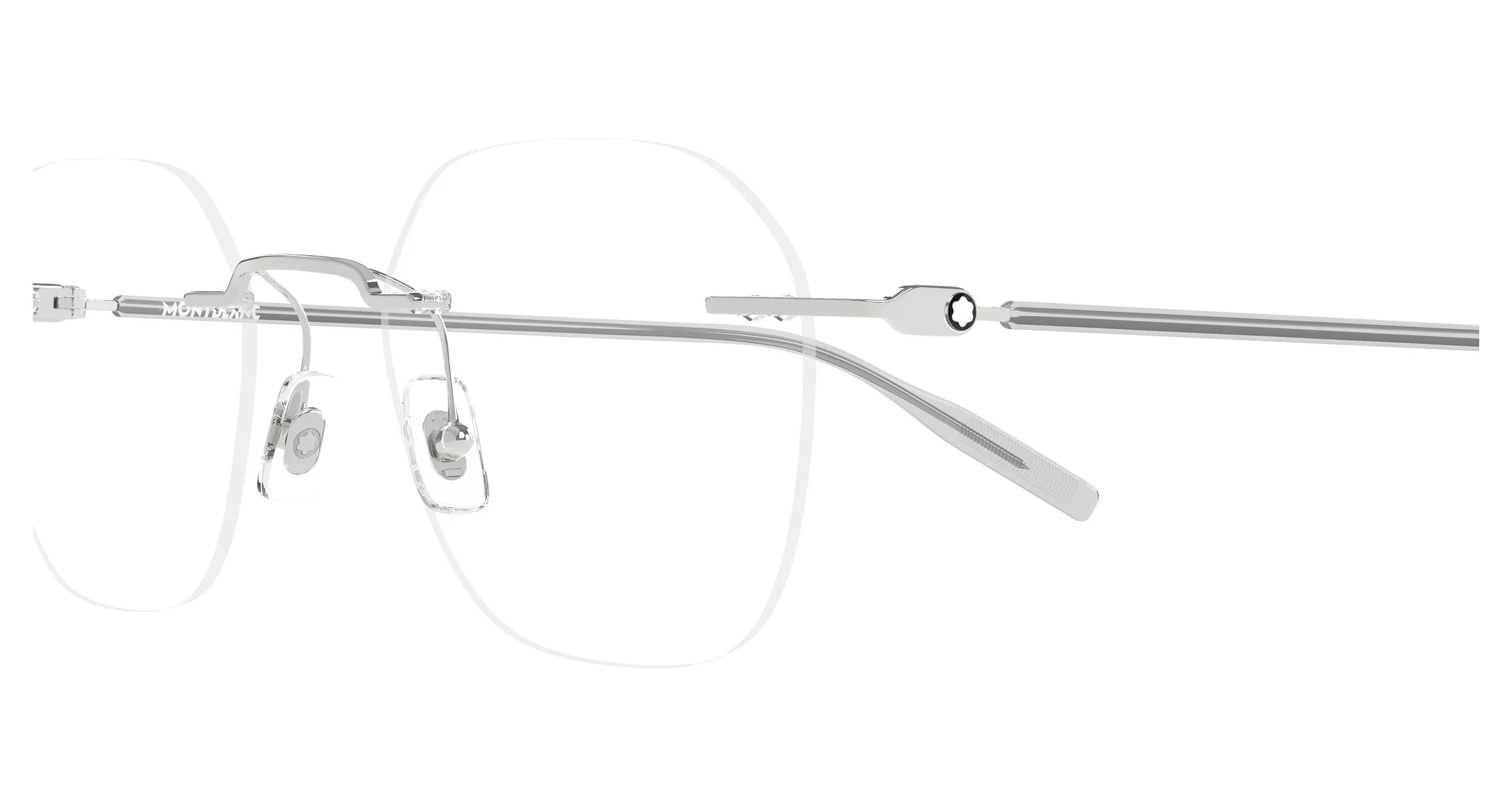 Montblanc MB0471O 004 Montature da vista Metallo Argento Trasparente Rotonda - immagine 3
