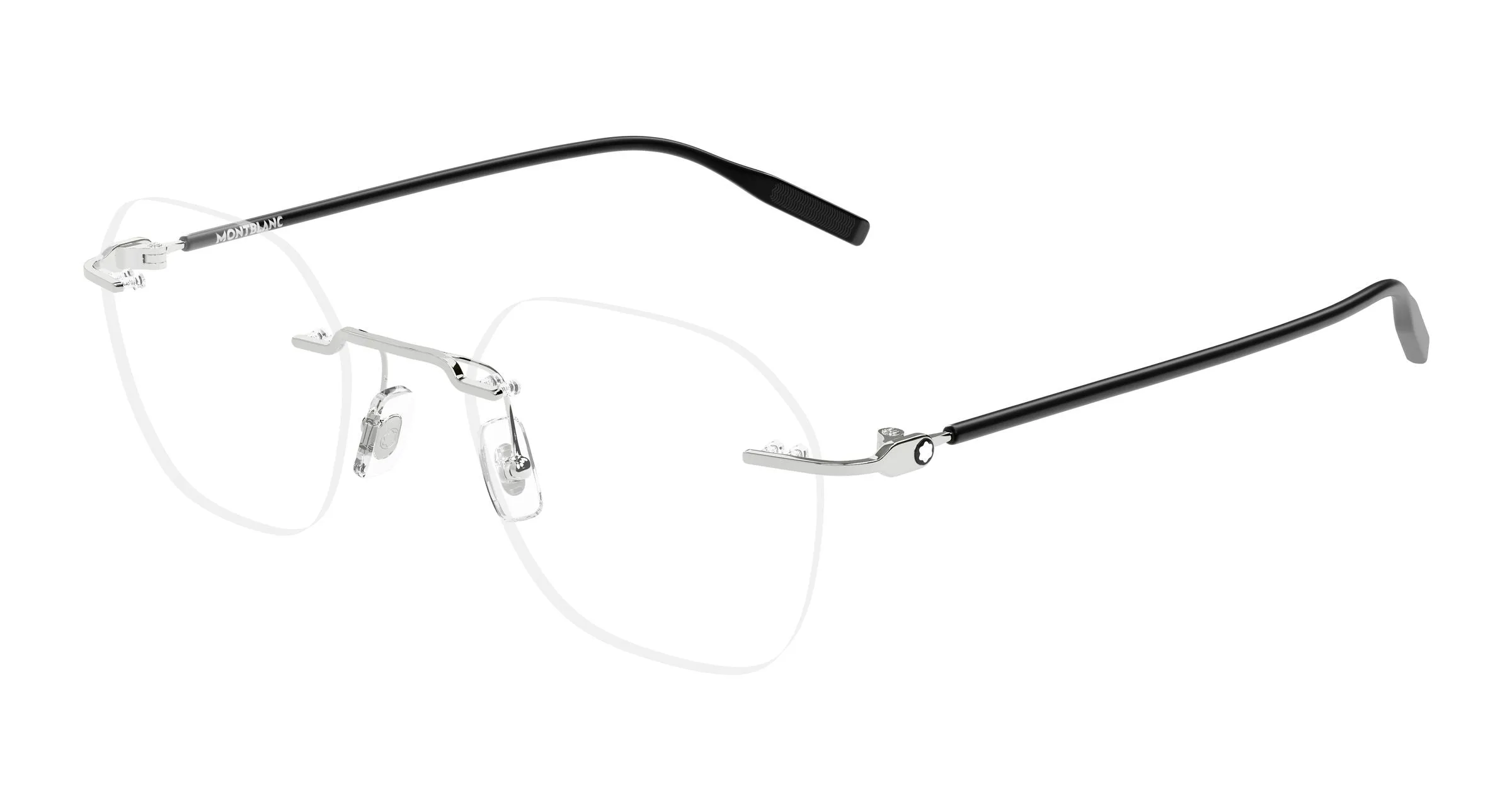 Montblanc MB0471O 002 Montature da vista Metallo Argento Trasparente Rotonda - immagine 1