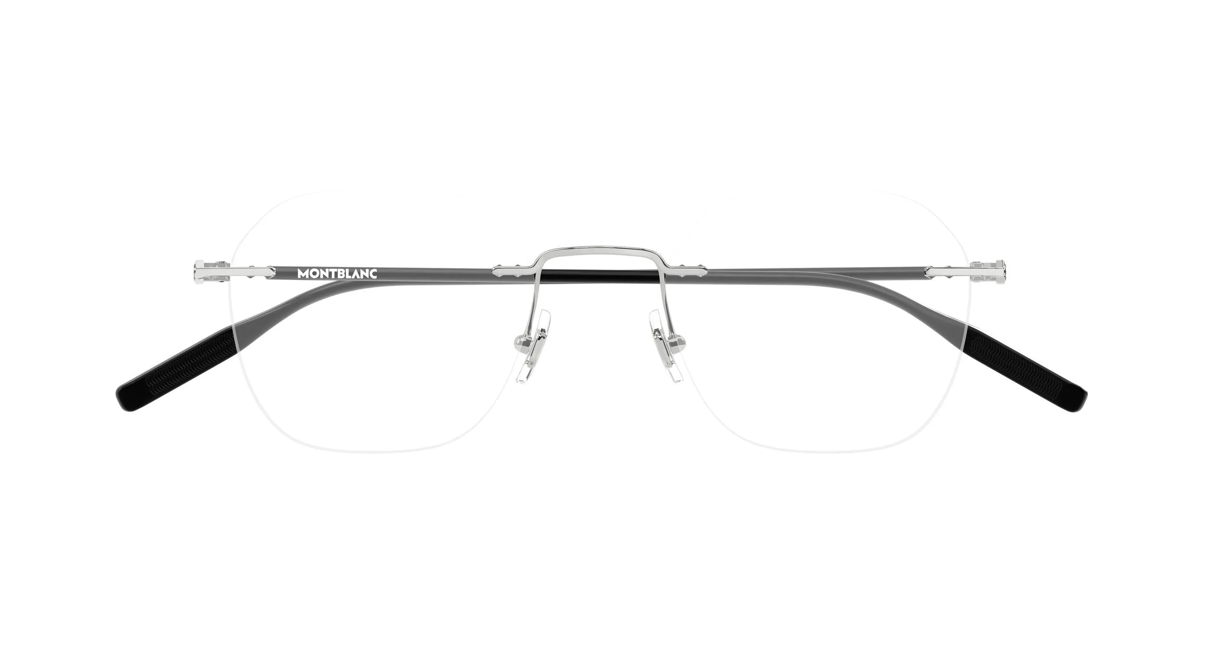 Montblanc MB0471O 002 Montature da vista Metallo Argento Trasparente Rotonda - immagine 2