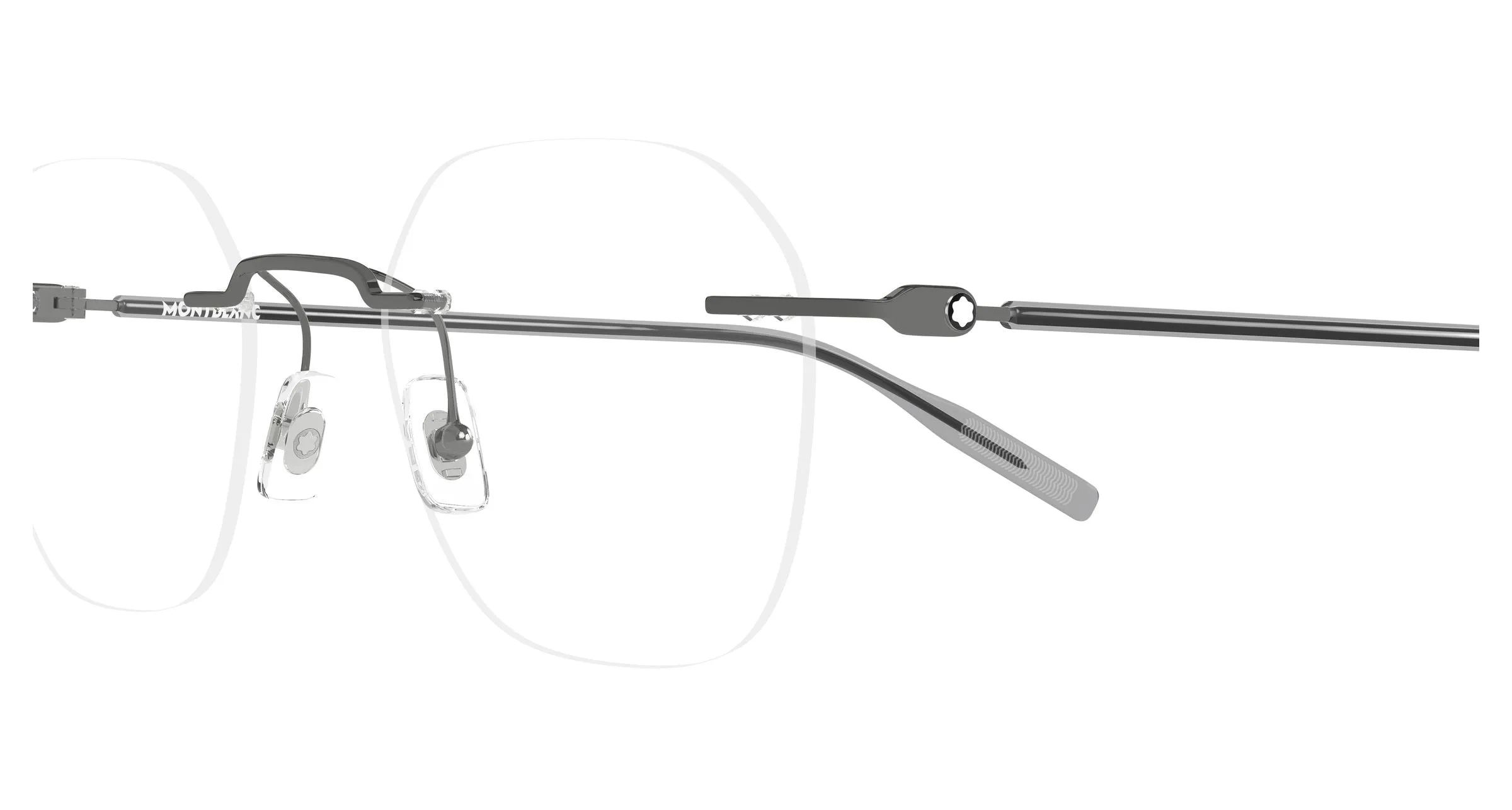 Montblanc MB0471O 001 Montature da vista Metallo Rutenio Trasparente Rotonda - immagine 3