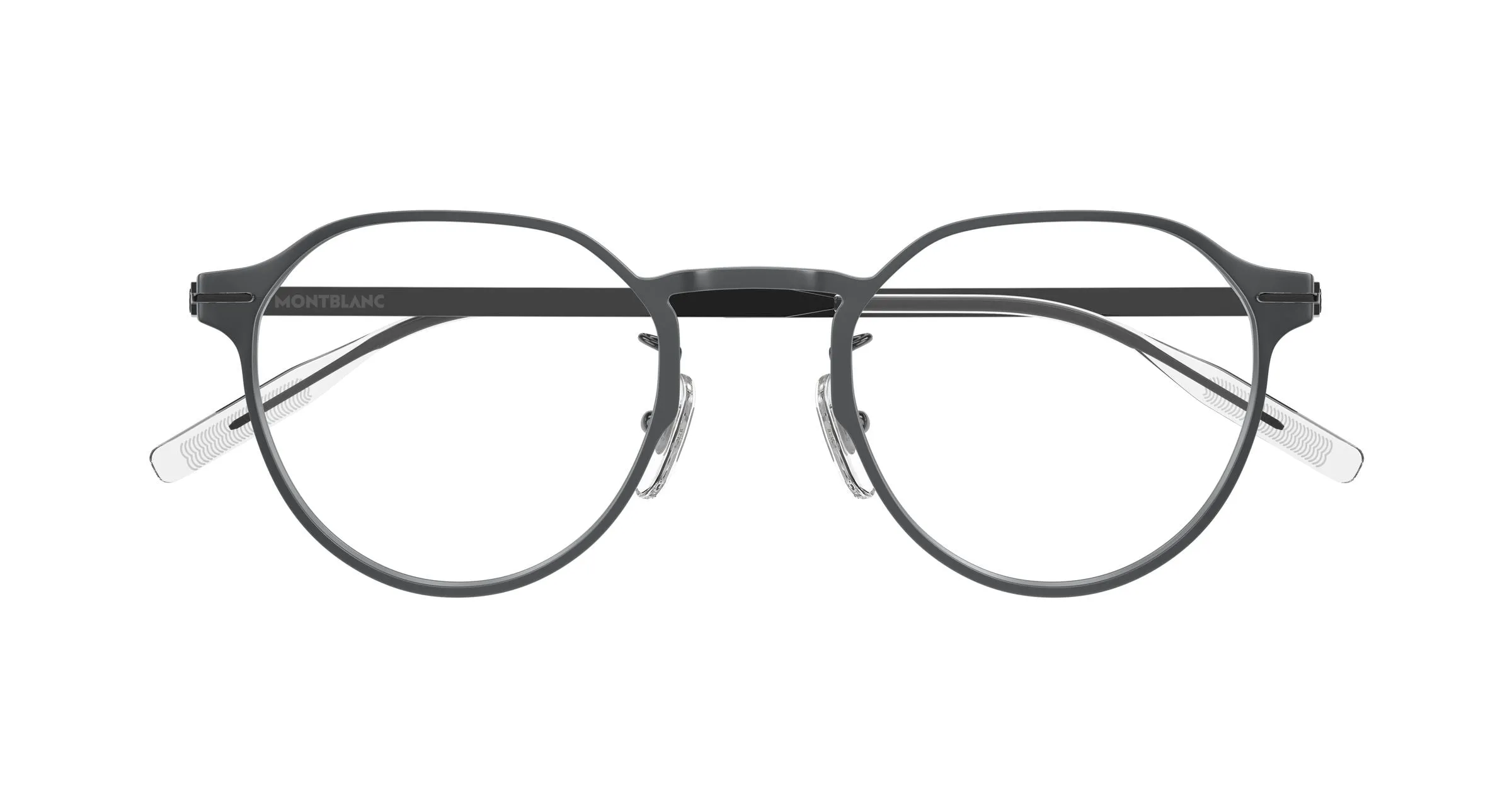 Montblanc MB0469OL 004 Montature da vista Grigio Trasparente Rotonda - immagine 2