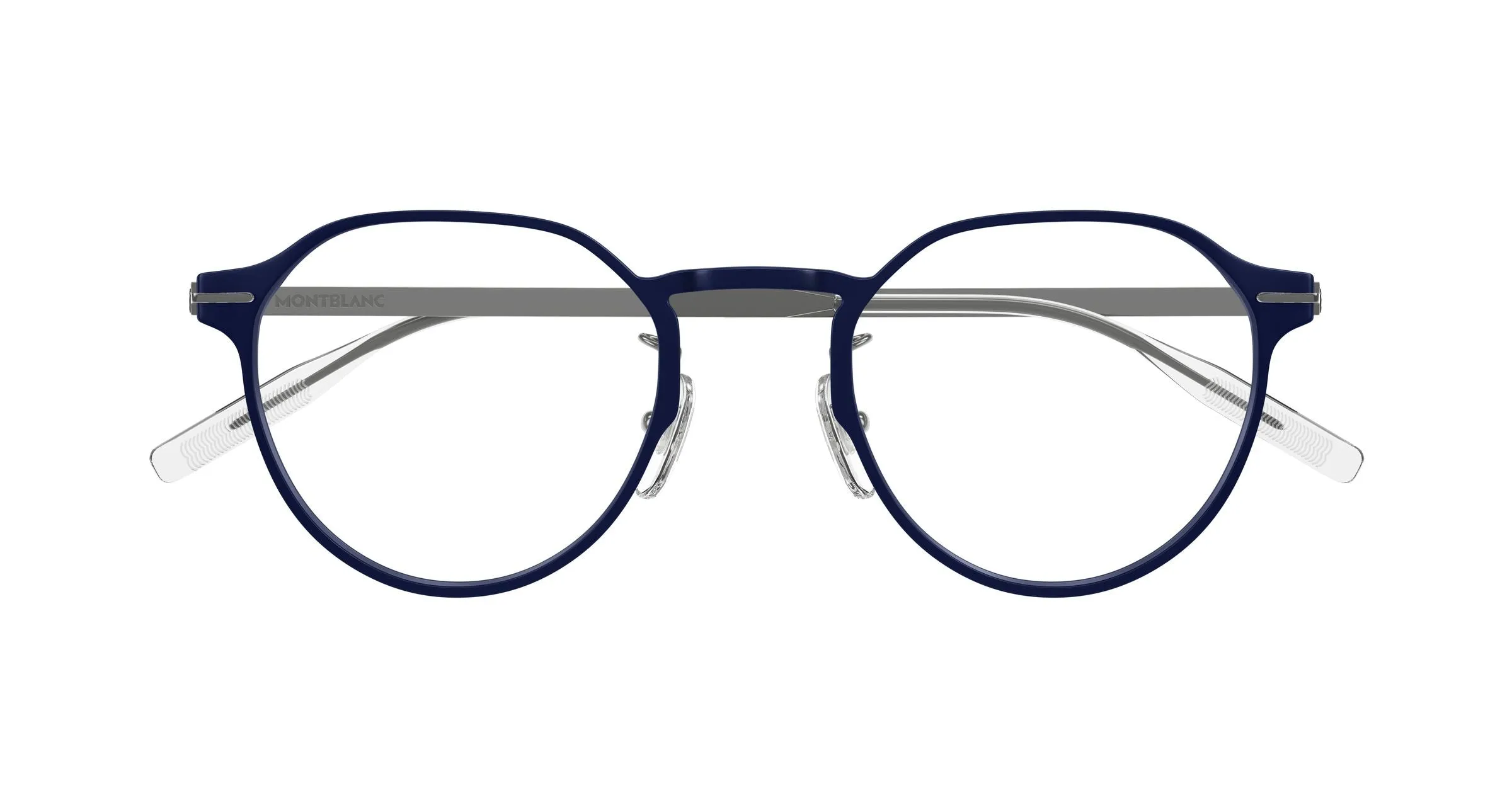 Montblanc MB0469OL 003 Montature da vista Blu Trasparente Rotonda - immagine 2