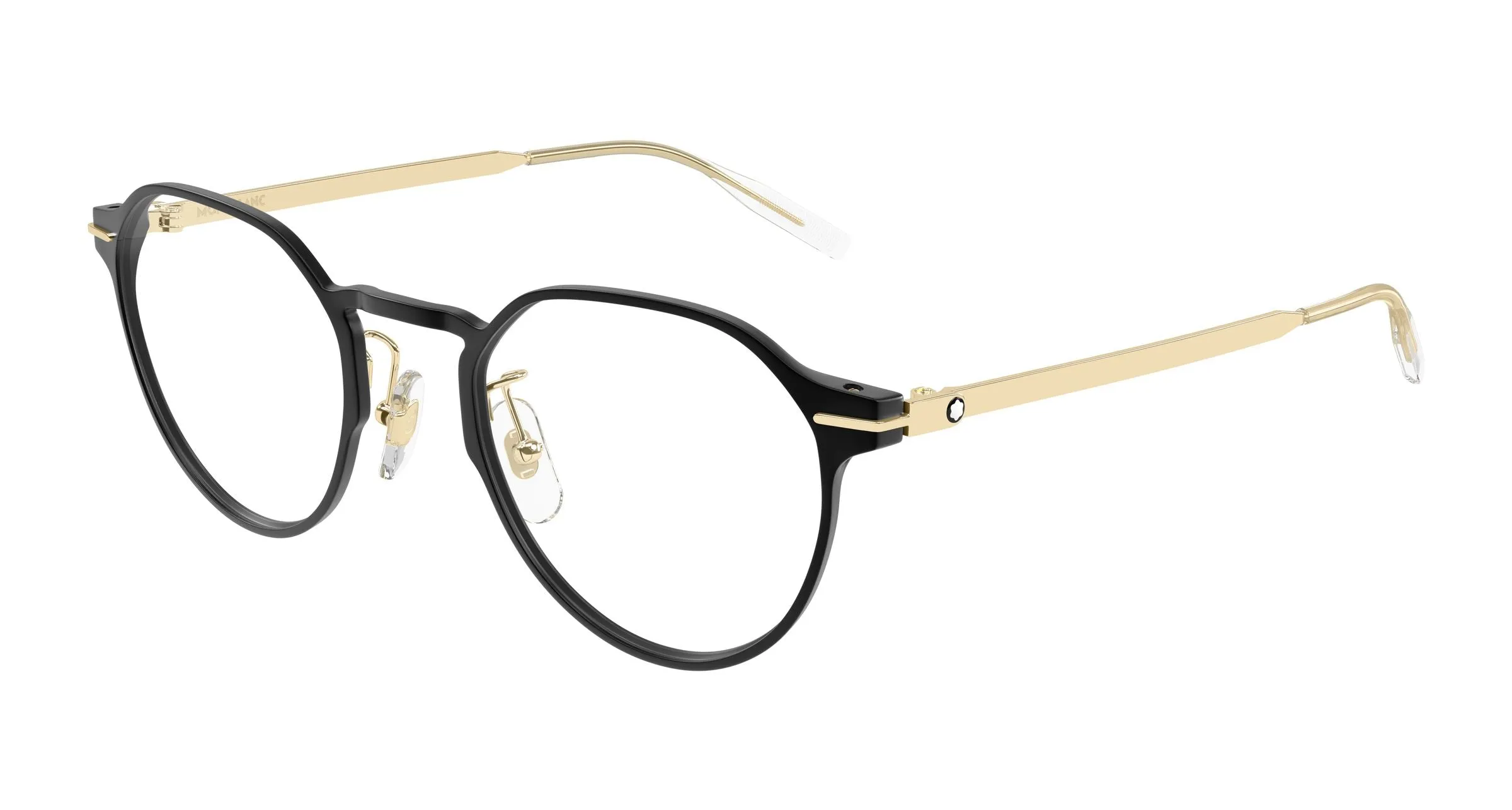 Montblanc MB0469OL 002 Montature da vista Nero Trasparente Rotonda - immagine 1
