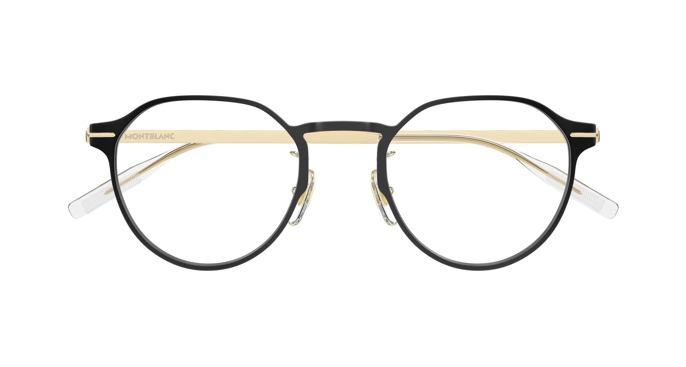 Montblanc MB0469OL 002 Montature da vista Nero Trasparente Rotonda - immagine 2