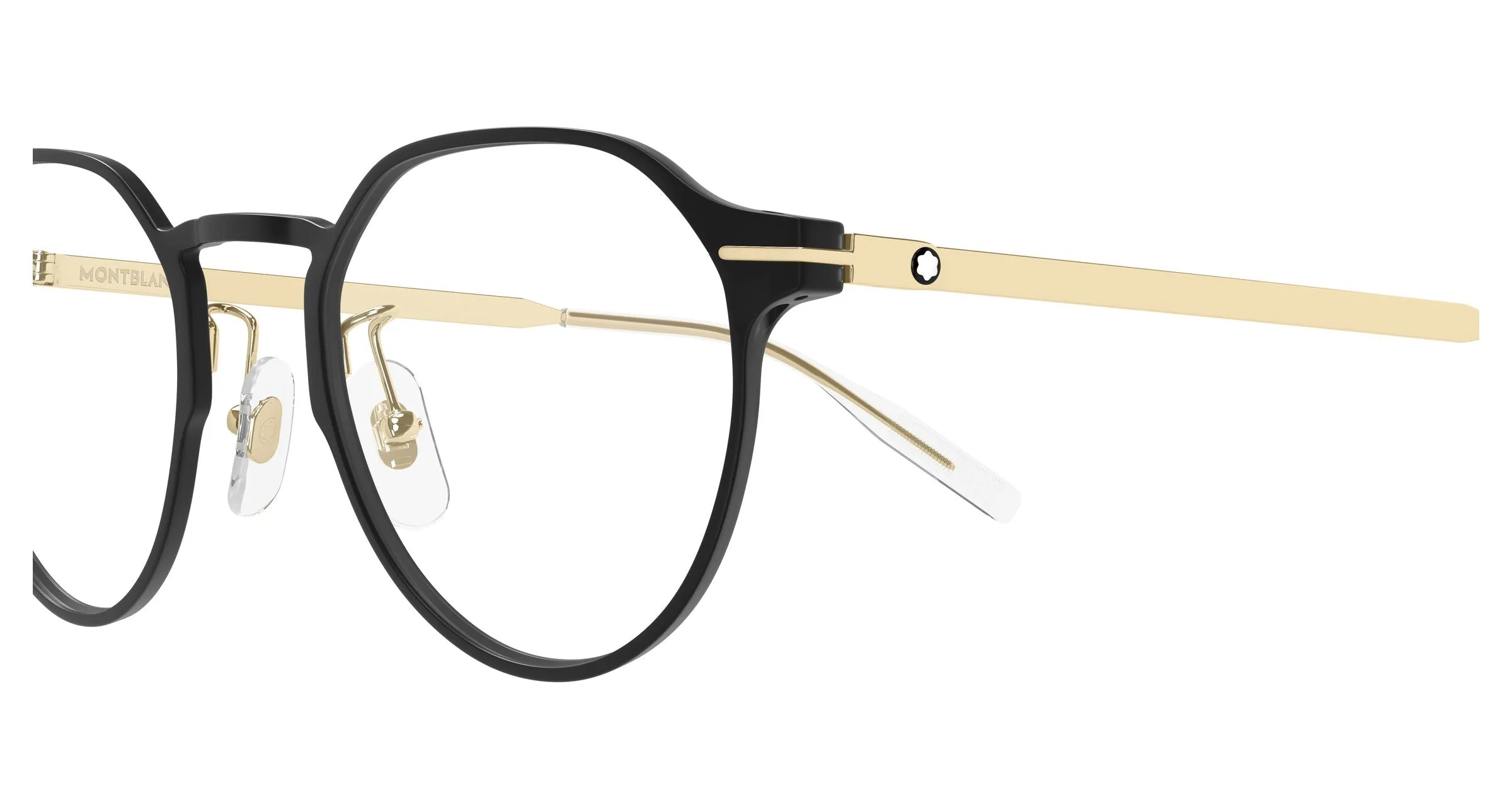 Montblanc MB0469OL 002 Montature da vista Nero Trasparente Rotonda - immagine 3