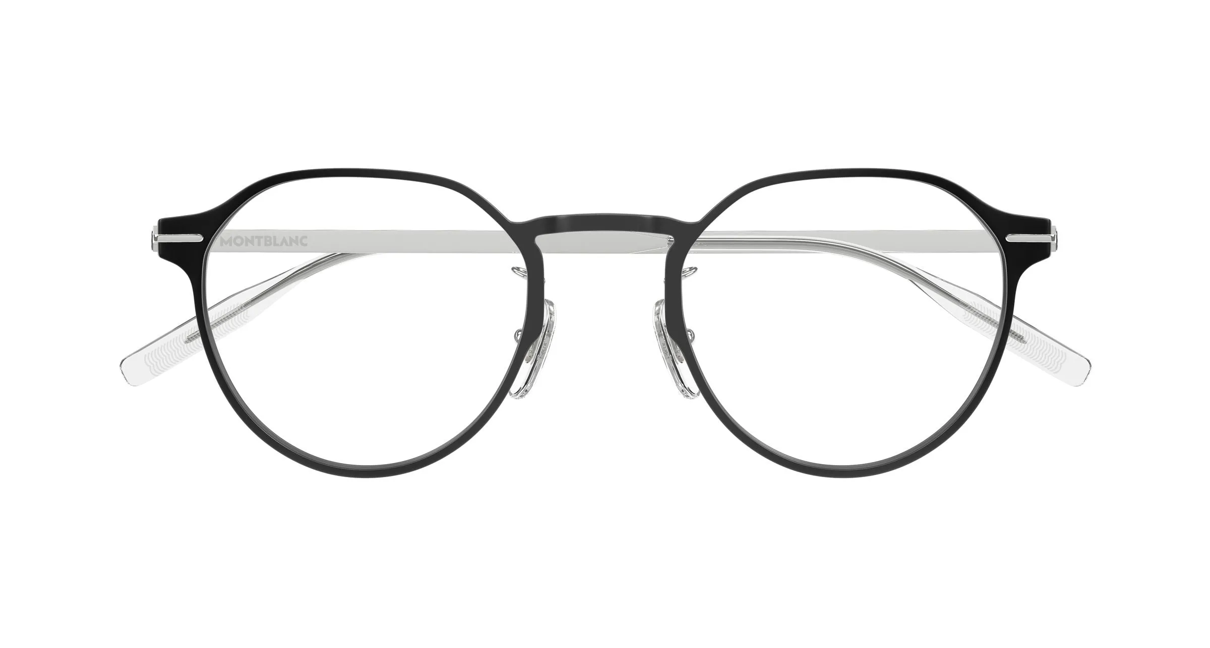 Montblanc MB0469OL 001 Montature da vista Nero Trasparente Rotonda - immagine 2
