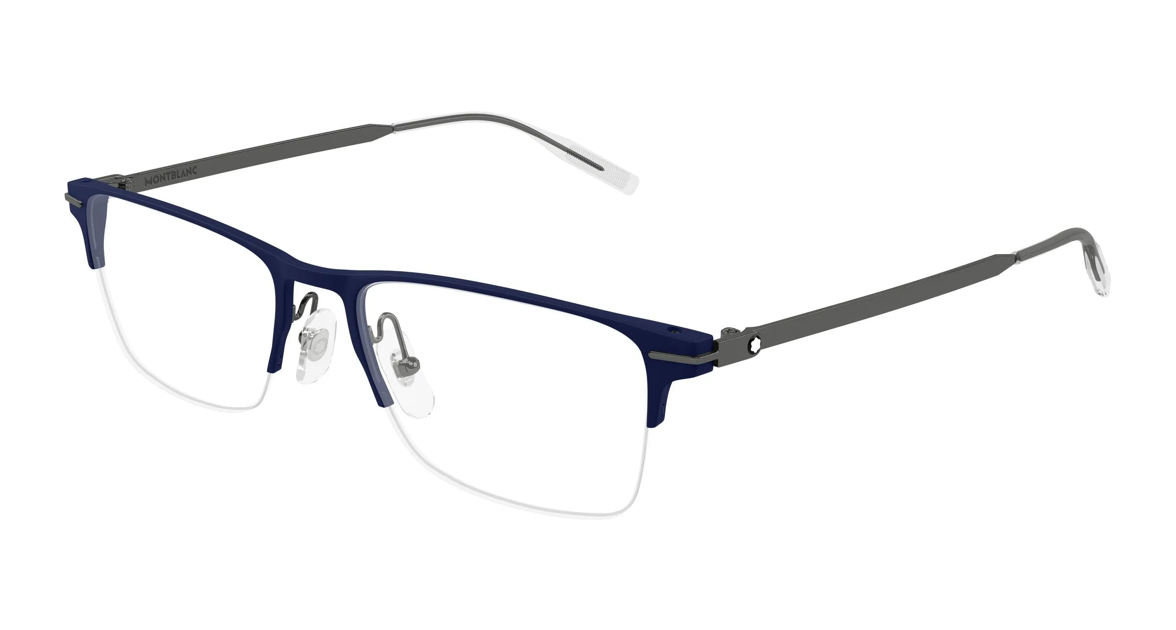 Montblanc MB0468O 007 Montature da vista Blu Trasparente Squadrata - immagine 1