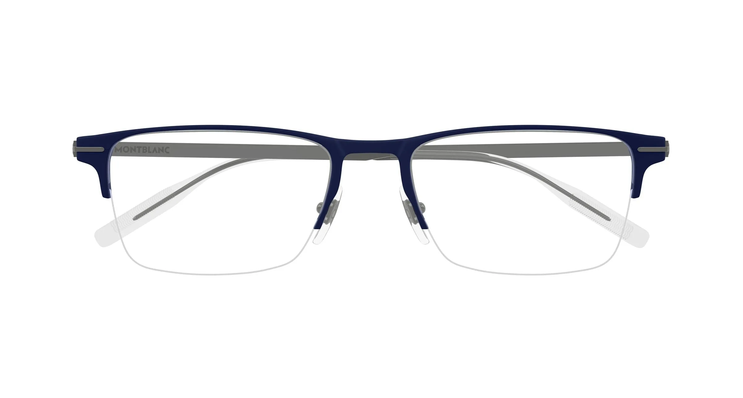 Montblanc MB0468O 007 Montature da vista Blu Trasparente Squadrata - immagine 2