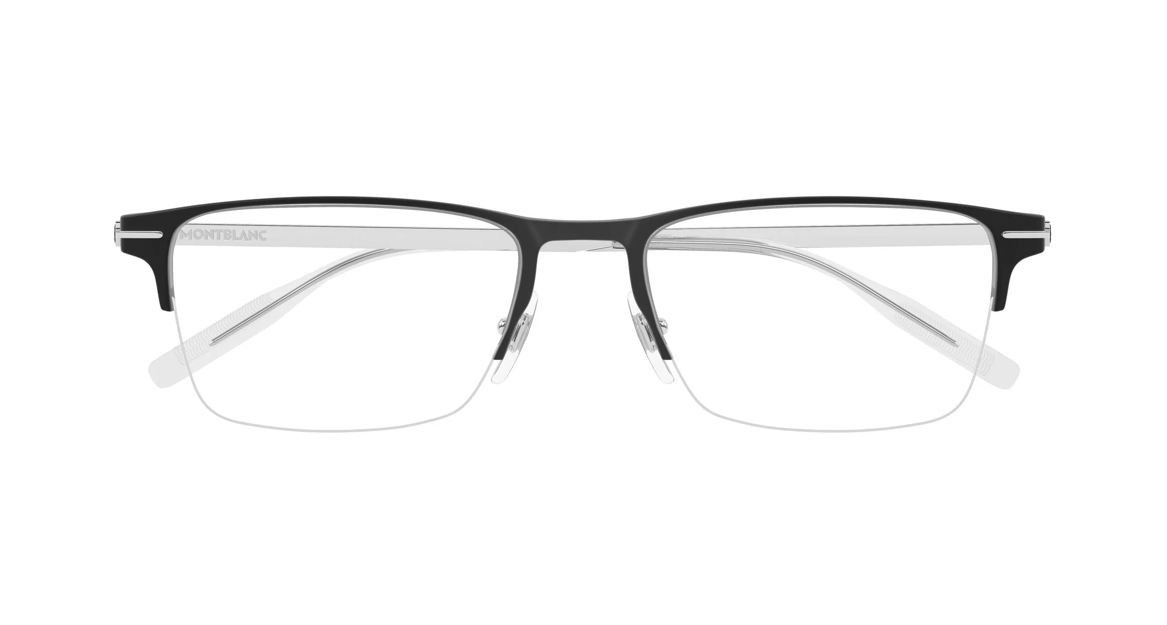Montblanc MB0468O 005 Montature da vista Nero Trasparente Squadrata - immagine 2