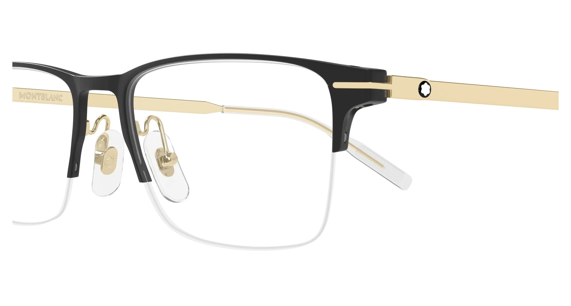 Montblanc MB0468O 002 Montature da vista Nero Trasparente Squadrata - immagine 3
