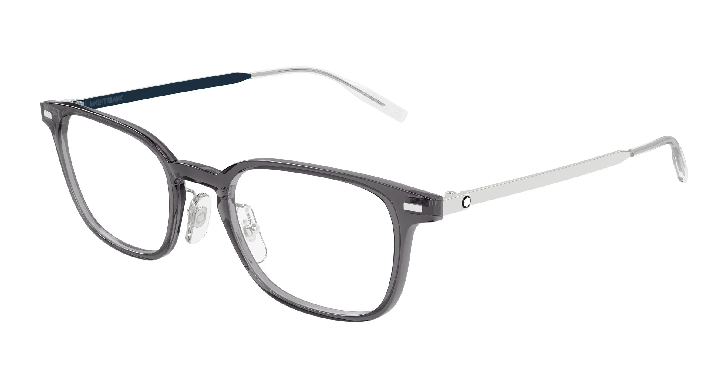 Montblanc MB0467OL 016 Montature da vista Iniettato Grigio Trasparente Squadrata - immagine 1