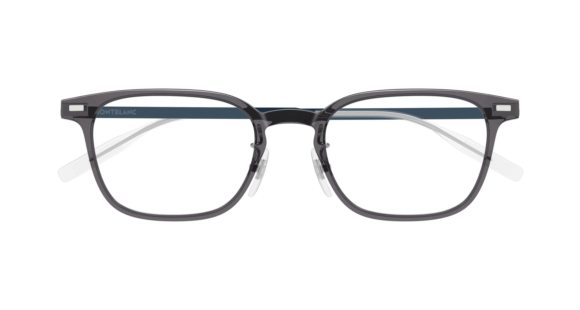 Montblanc MB0467OL 016 Montature da vista Iniettato Grigio Trasparente Squadrata - immagine 2