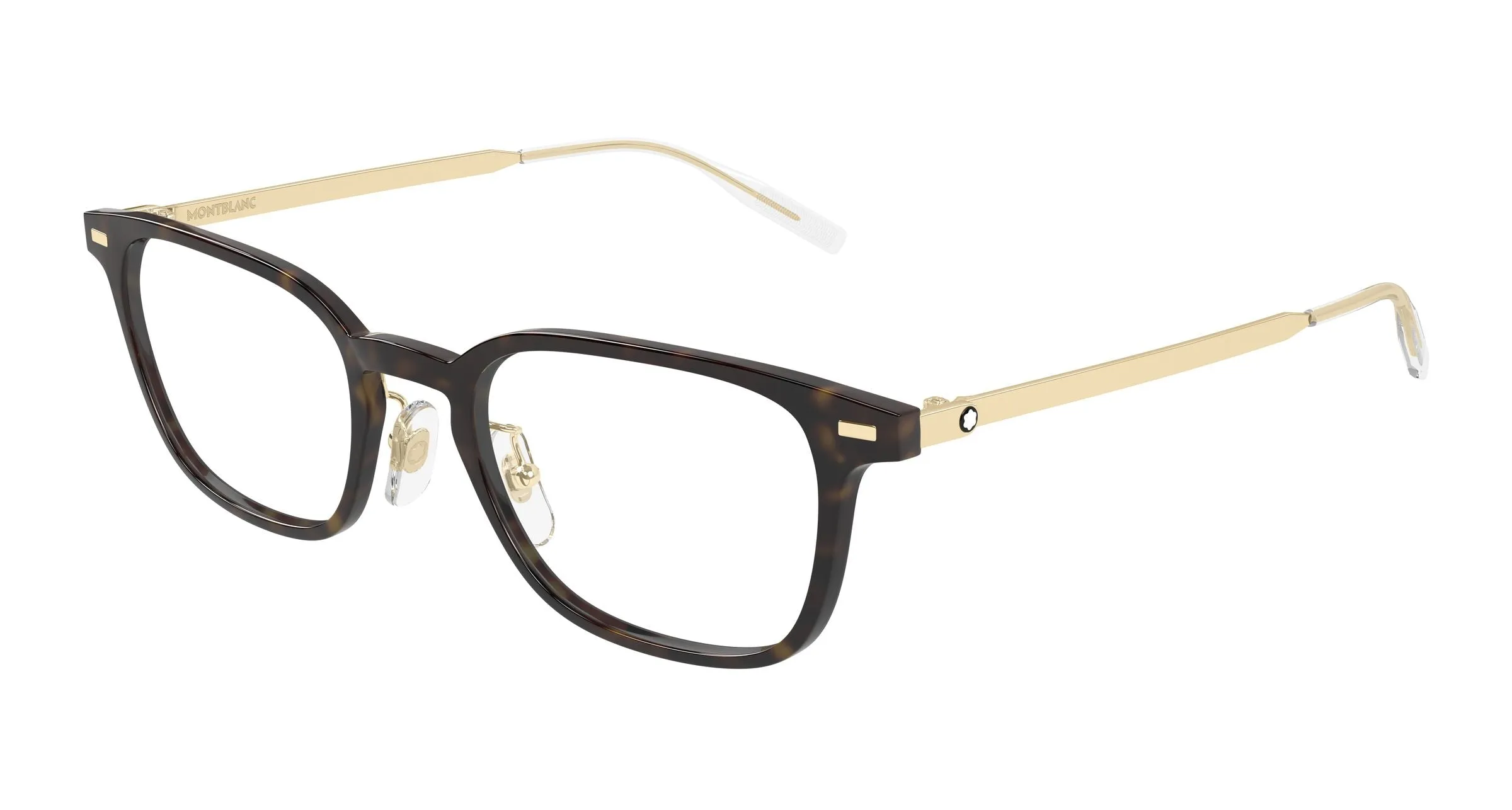 Montblanc MB0467OL 015 Montature da vista Iniettato Havana Trasparente Squadrata - immagine 1