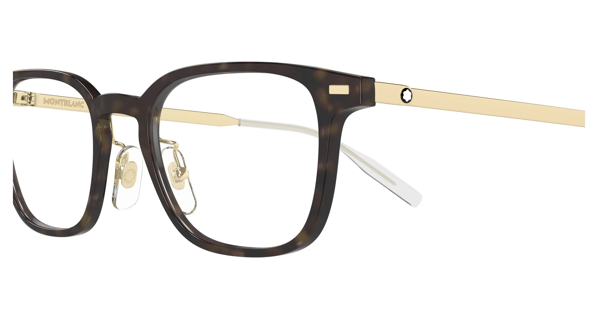Montblanc MB0467OL 015 Montature da vista Iniettato Havana Trasparente Squadrata - immagine 3