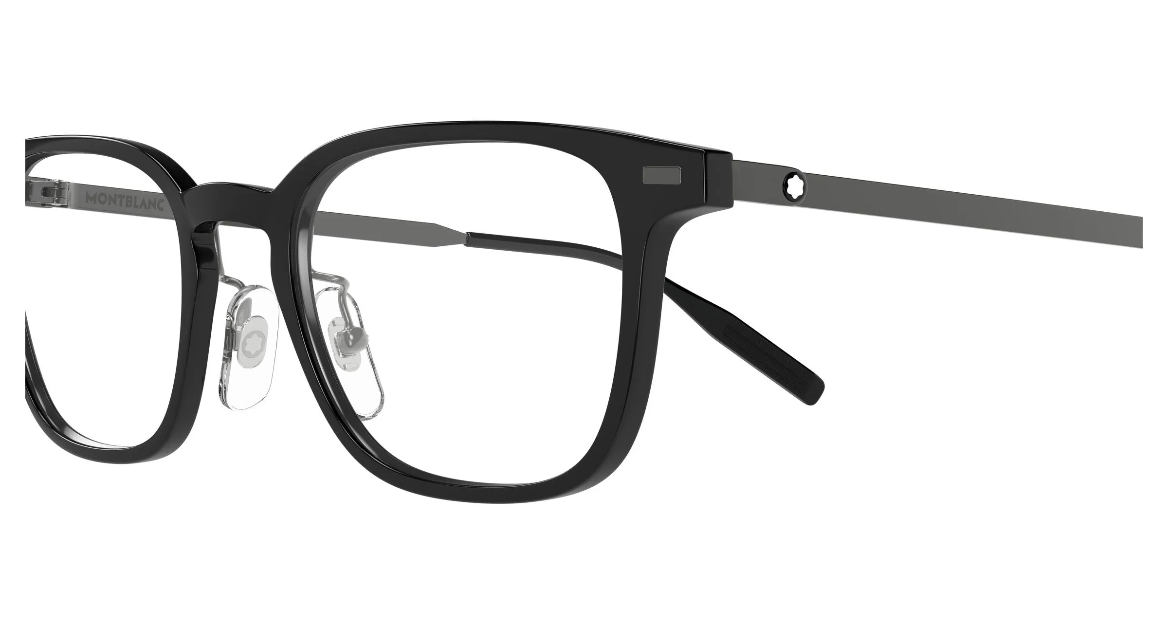 Montblanc MB0467OL 013 Montature da vista Iniettato Nero Trasparente Squadrata - immagine 3