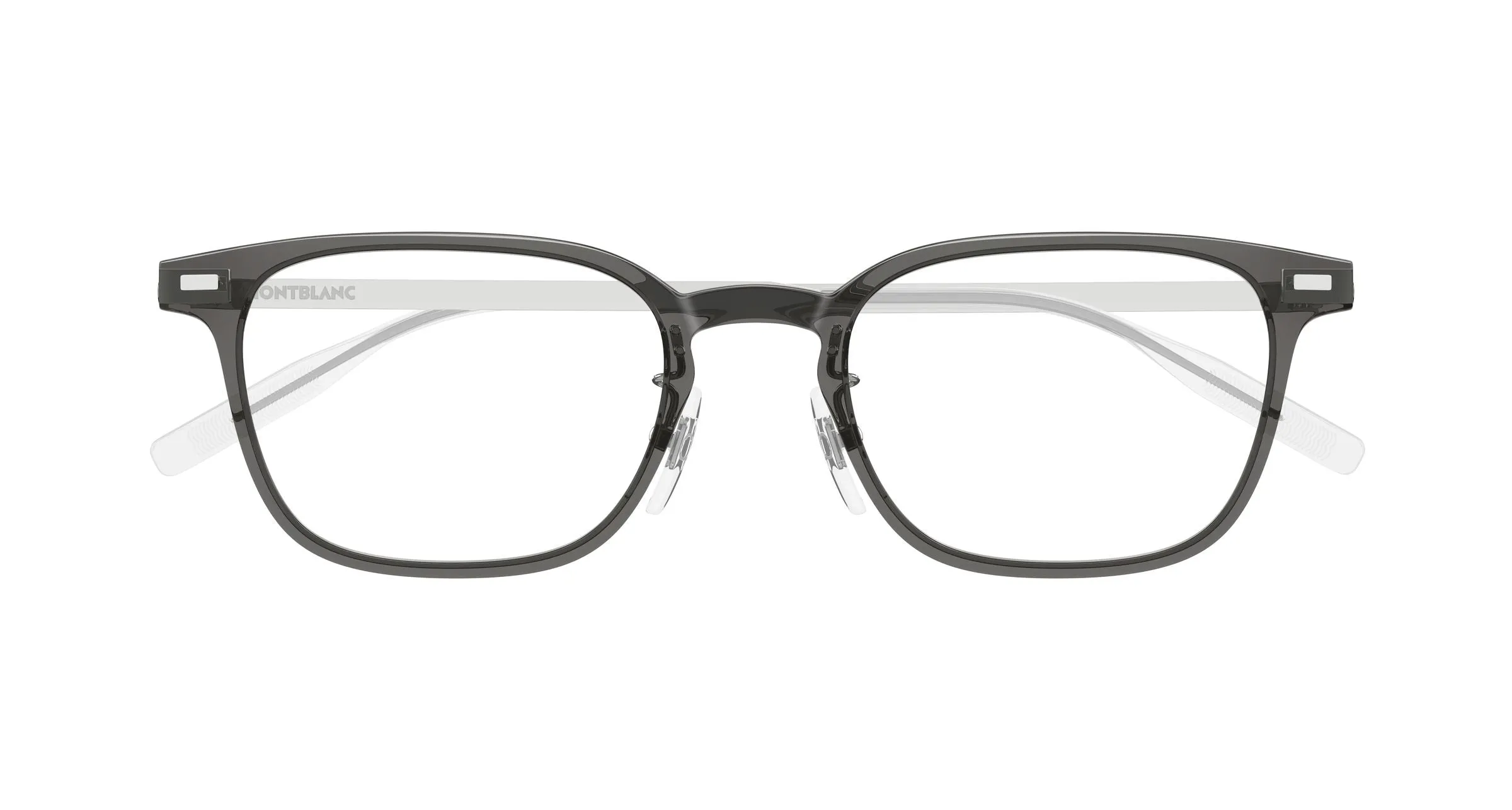 Montblanc MB0467OL 012 Montature da vista Iniettato Grigio Trasparente Squadrata - immagine 2