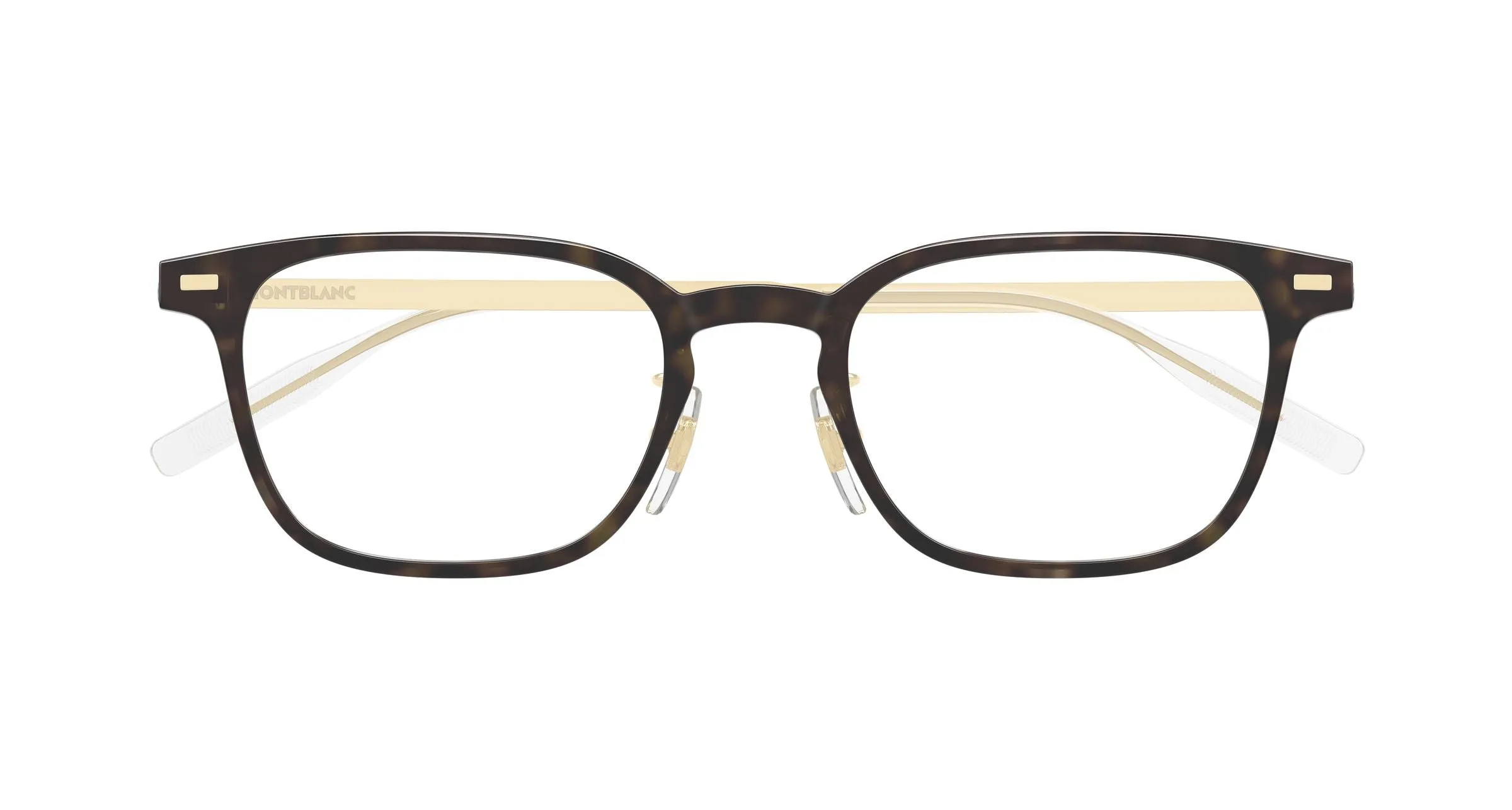 Montblanc MB0467OL 009 Montature da vista Iniettato Havana Trasparente Squadrata - immagine 2