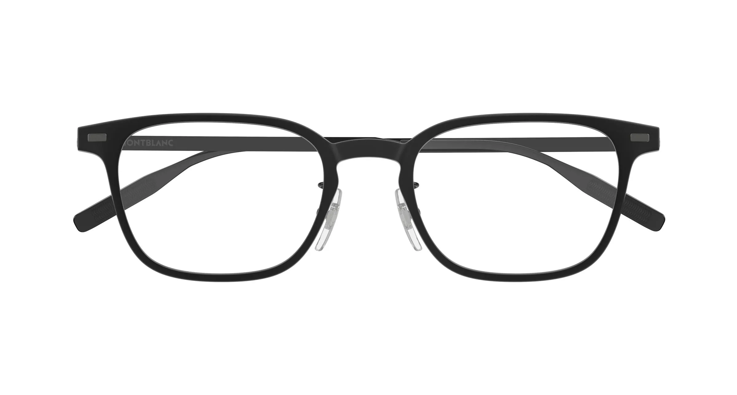 Montblanc MB0467OL 008 Montature da vista Iniettato Nero Trasparente Squadrata - immagine 2