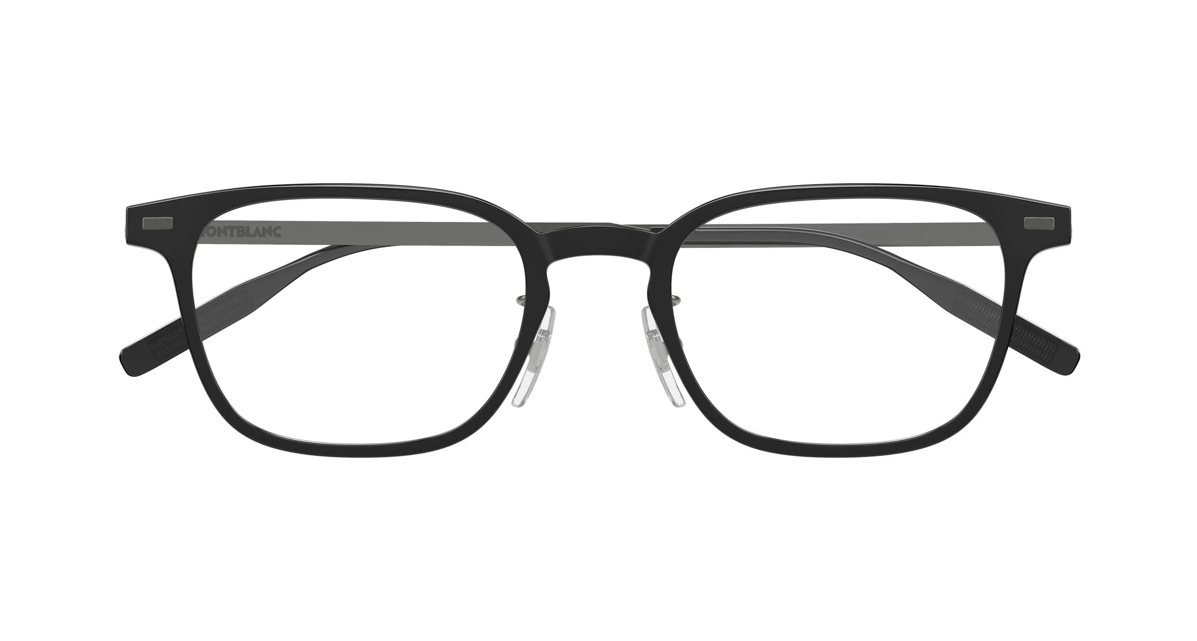 Montblanc MB0467OL 007 Montature da vista Iniettato Nero Trasparente Squadrata - immagine 2