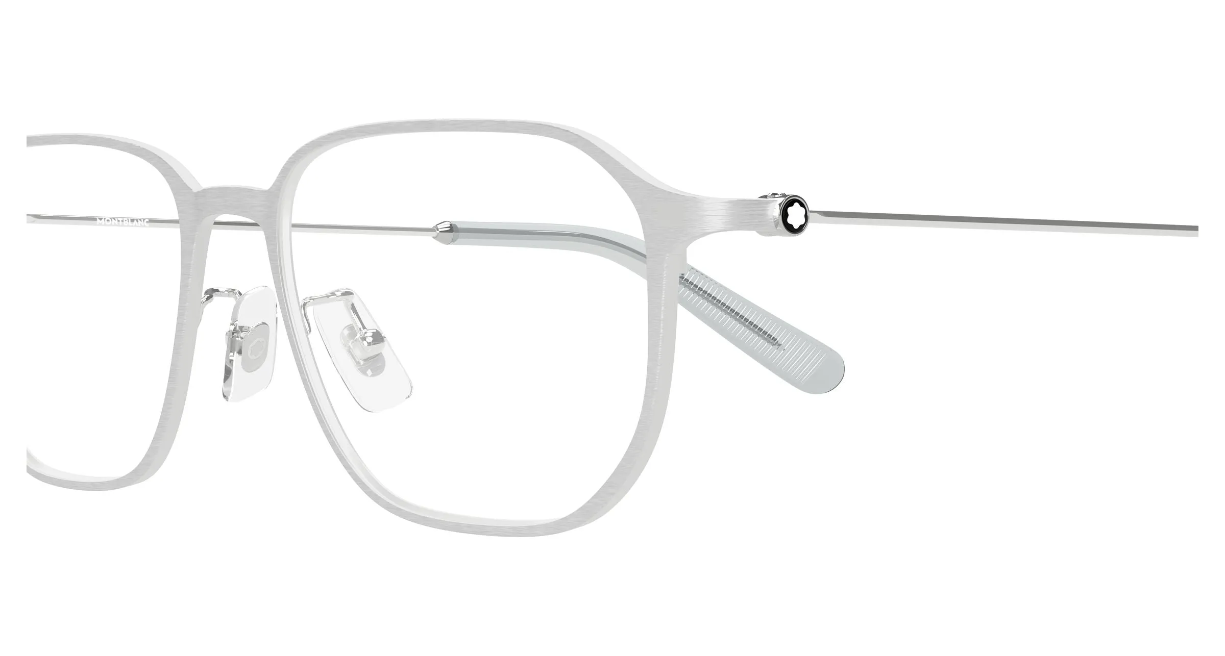 Montblanc MB0465OA 003 Montature da vista Metallo Argento Trasparente Geometrica - immagine 3