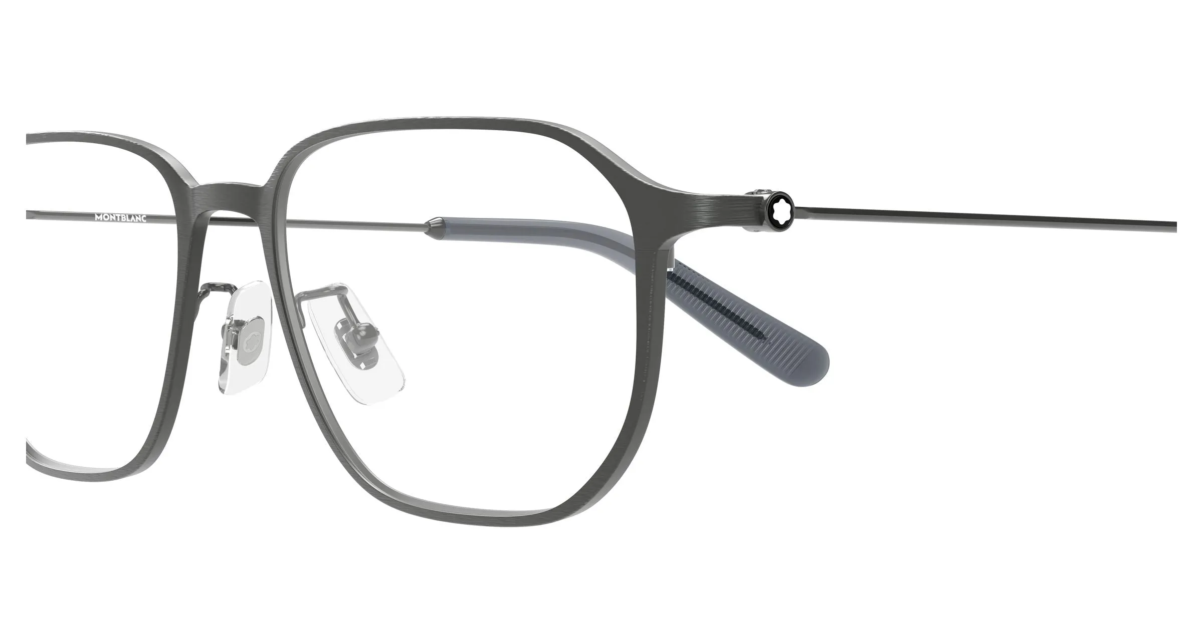 Montblanc MB0465OA 002 Montature da vista Metallo Rutenio Trasparente Geometrica - immagine 3