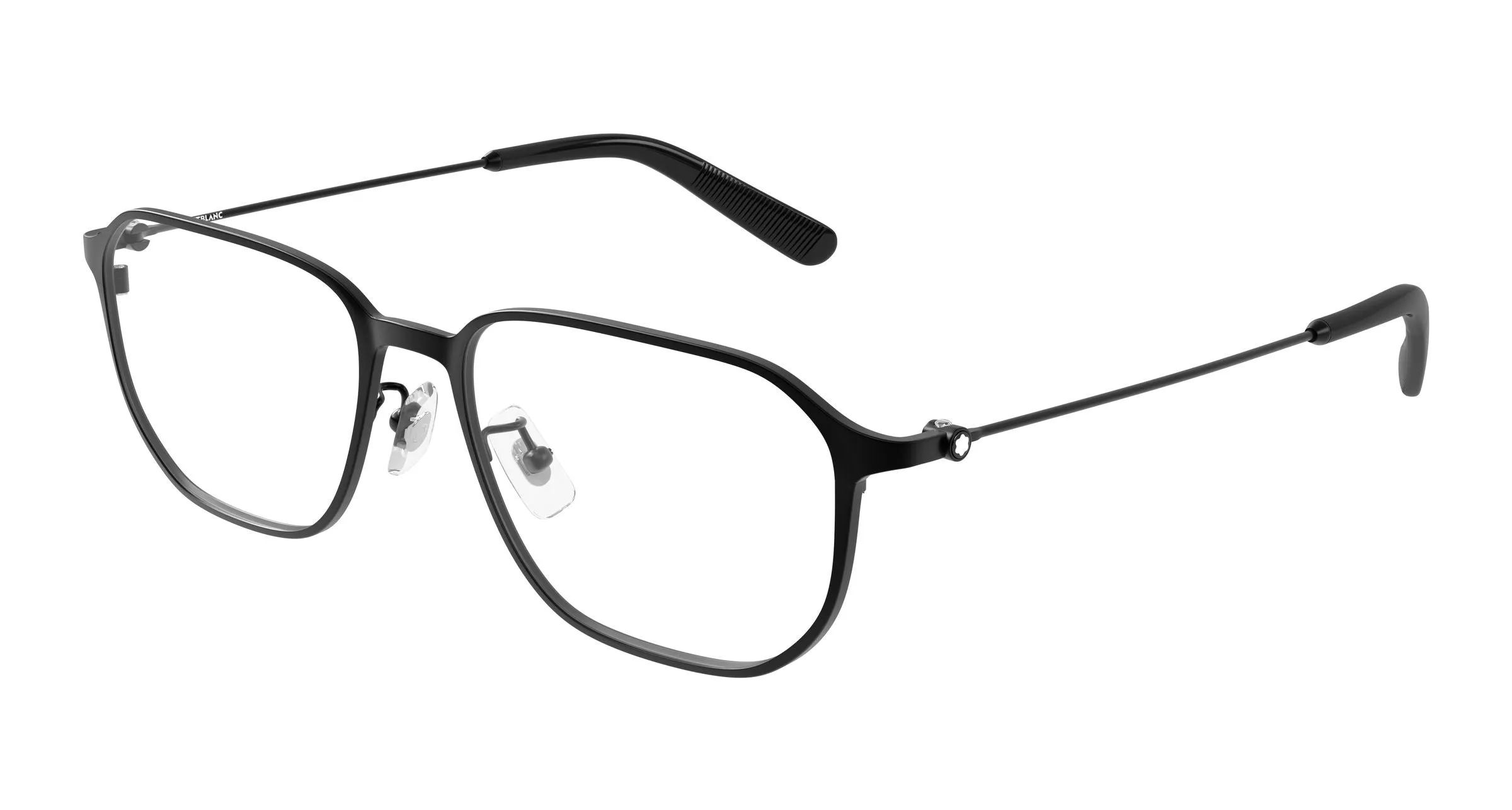 Montblanc MB0465OA 001 Montature da vista Metallo Nero Trasparente Geometrica - immagine 1