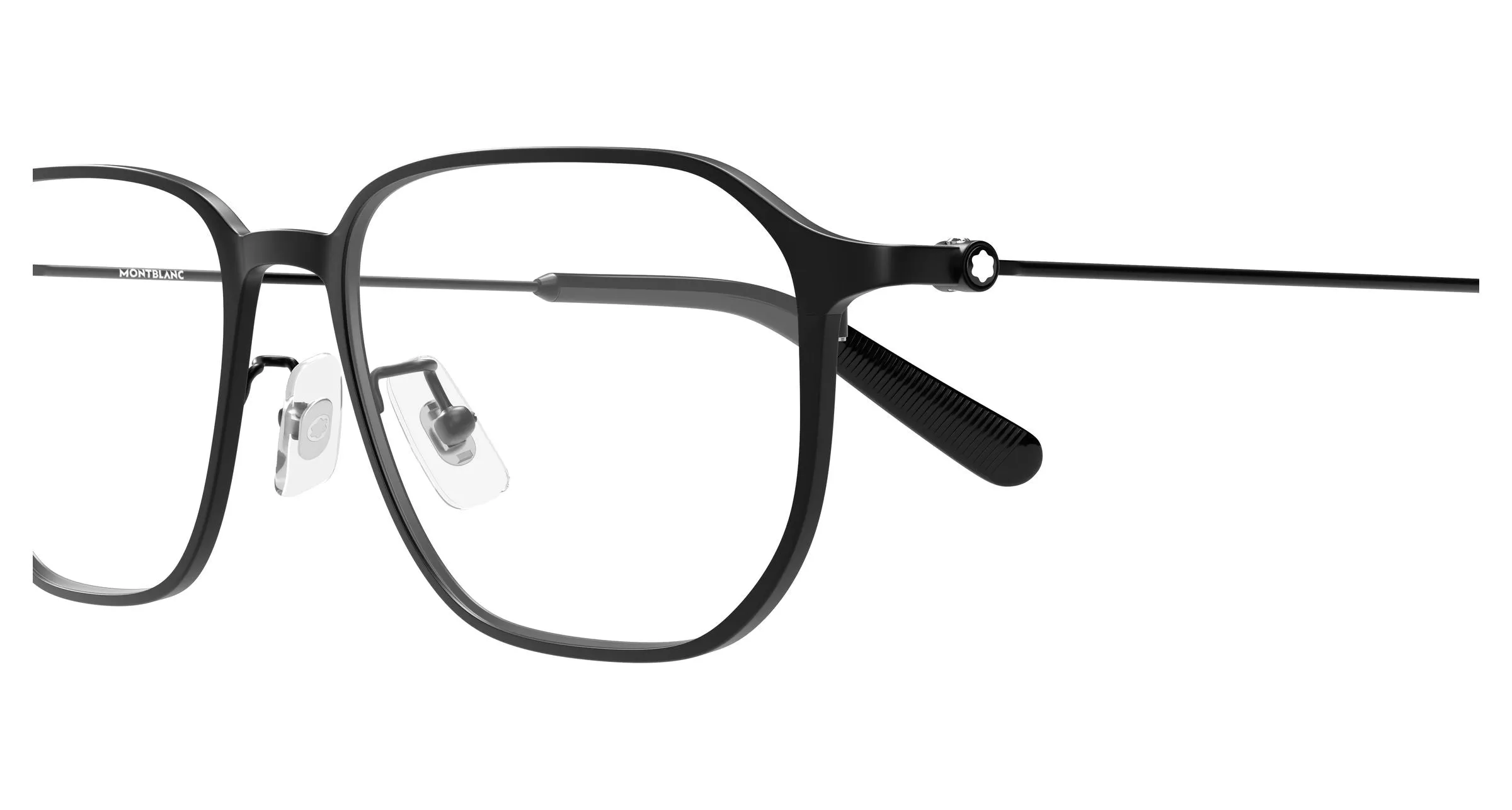 Montblanc MB0465OA 001 Montature da vista Metallo Nero Trasparente Geometrica - immagine 3