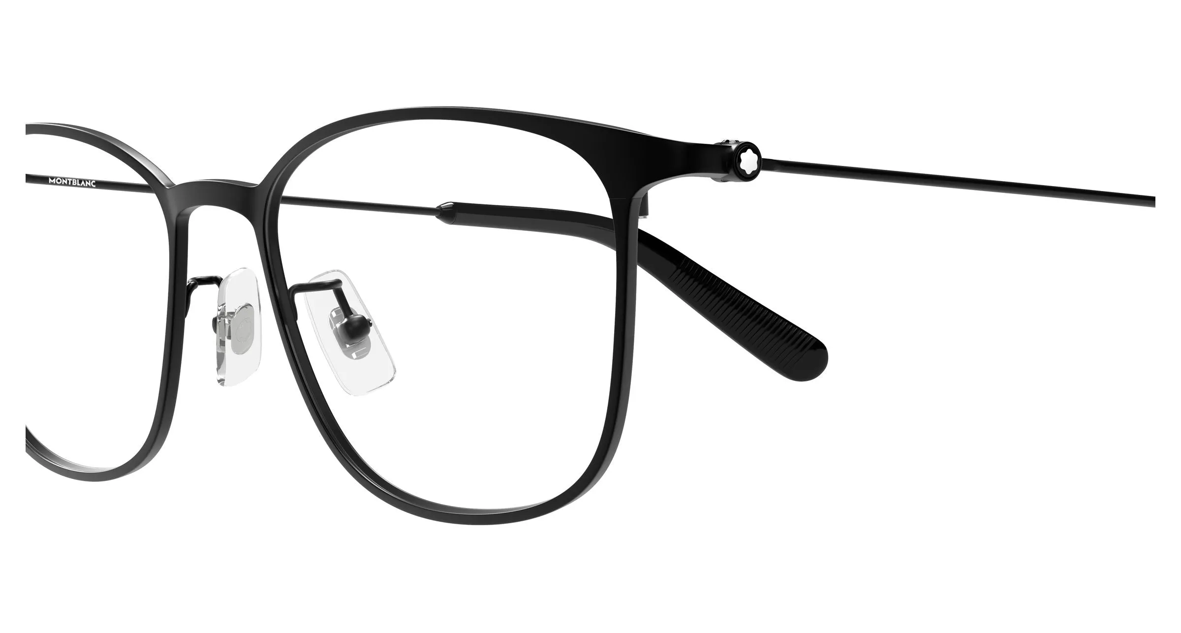 Montblanc MB0463OL 005 Montature da vista Metallo Nero Trasparente Squadrata - immagine 3
