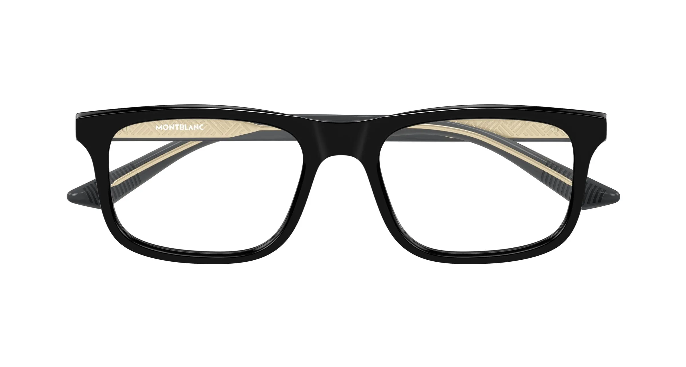 Montblanc MB0457O 006 Montature da vista Acetato Nero Trasparente Squadrata - immagine 2
