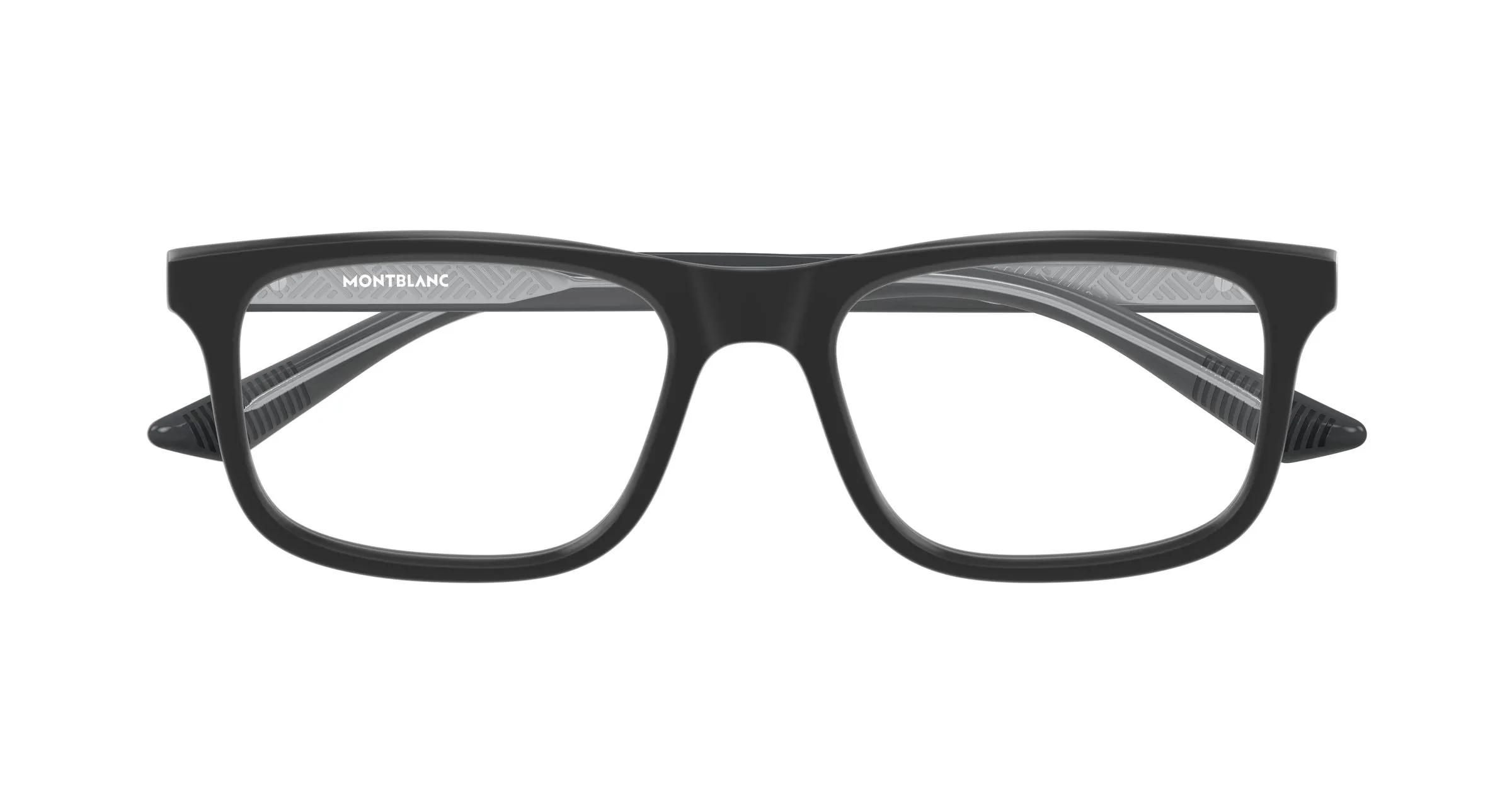 Montblanc MB0457O 002 Montature da vista Acetato Nero Trasparente Squadrata - immagine 2