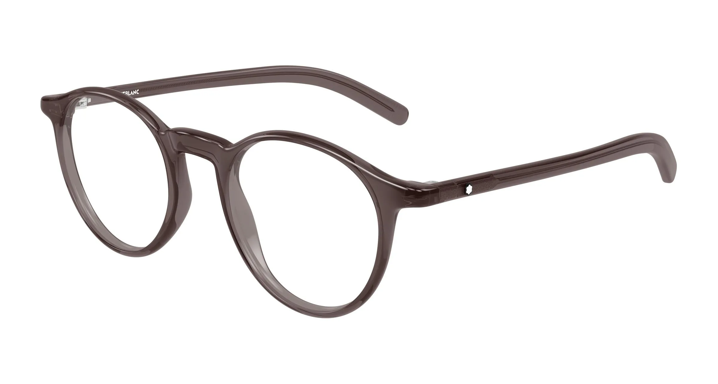 Montblanc MB0329O 006 Montature da vista Acetato Marrone Trasparente Rotonda - immagine 1