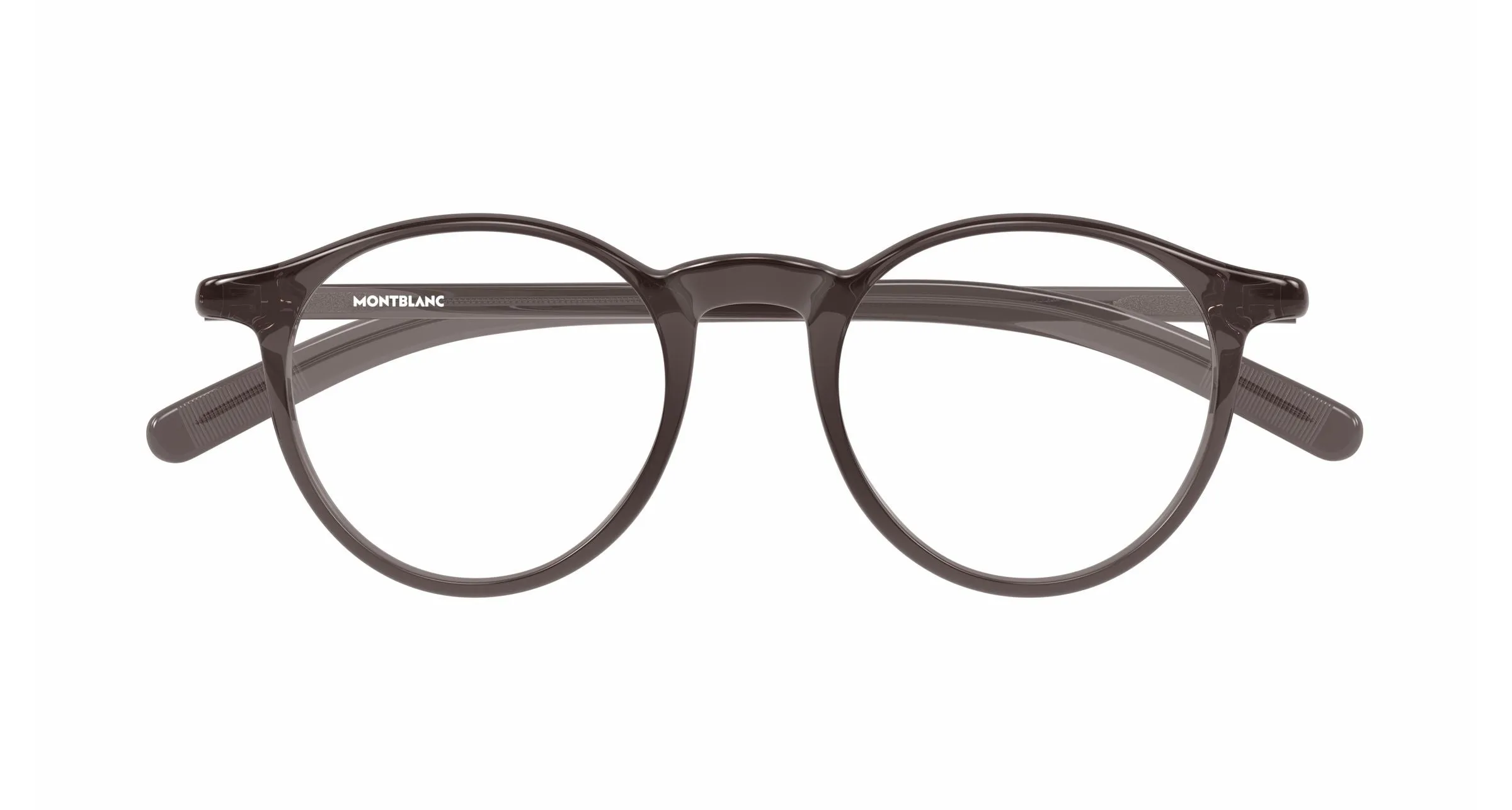 Montblanc MB0329O 006 Montature da vista Acetato Marrone Trasparente Rotonda - immagine 2