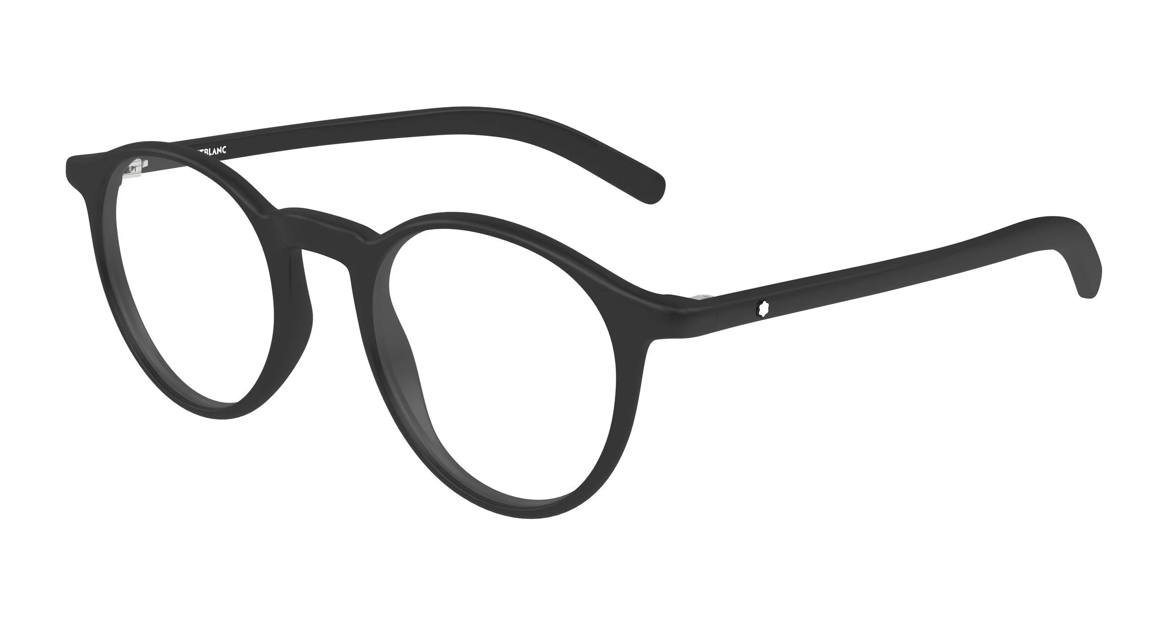 Montblanc MB0329O 005 Montature da vista Acetato Nero Trasparente Rotonda - immagine 1