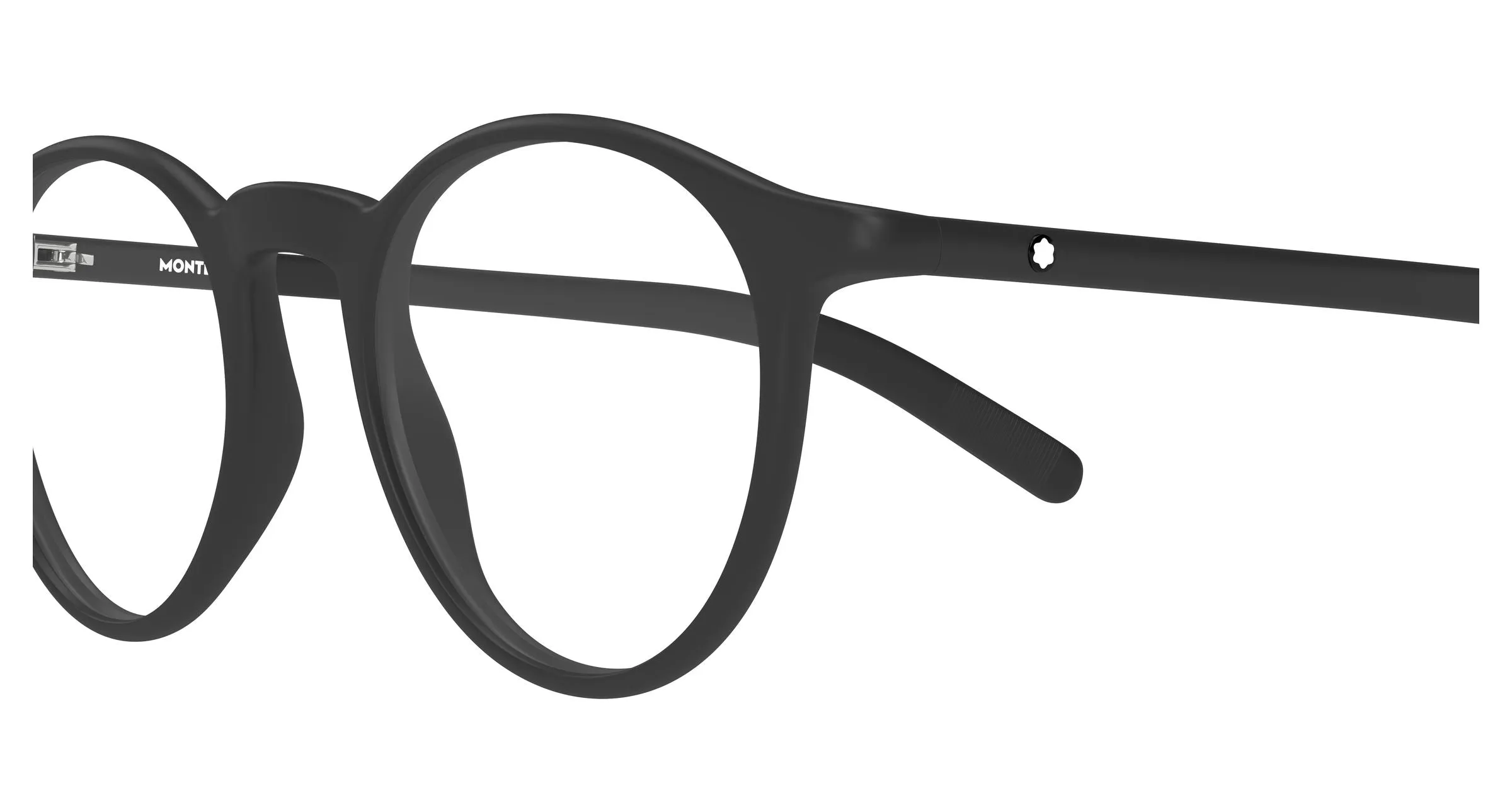 Montblanc MB0329O 005 Montature da vista Acetato Nero Trasparente Rotonda - immagine 3