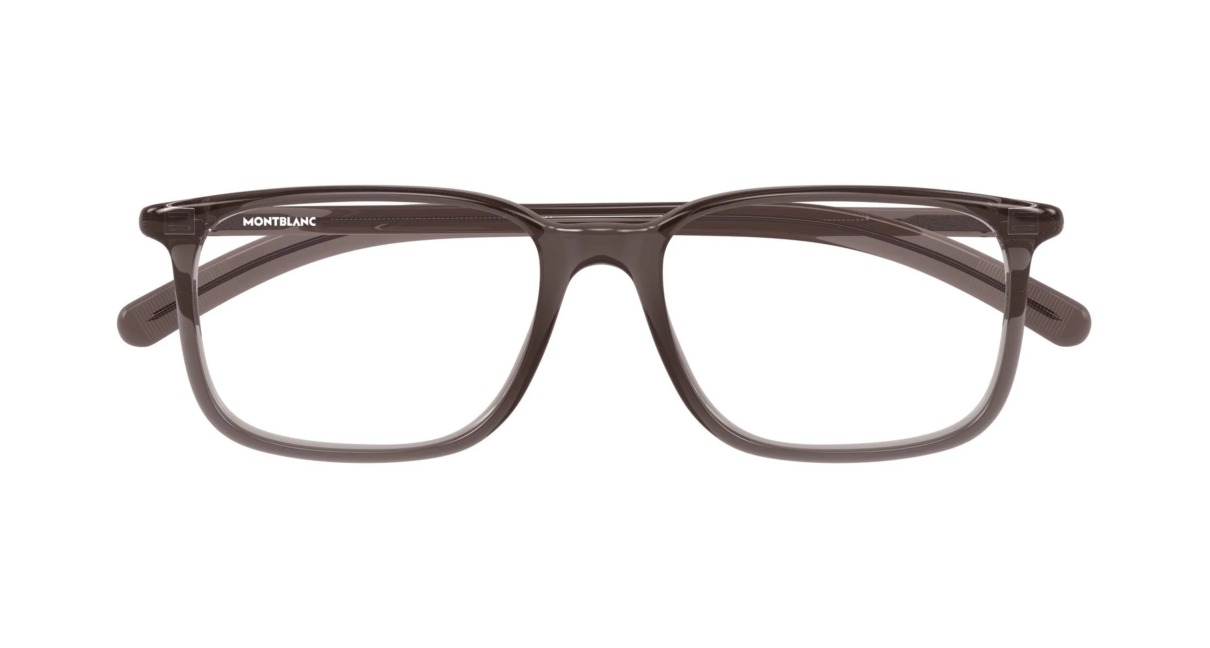 Montblanc MB0328O 006 Montature da vista Acetato Marrone Trasparente Squadrata - immagine 2