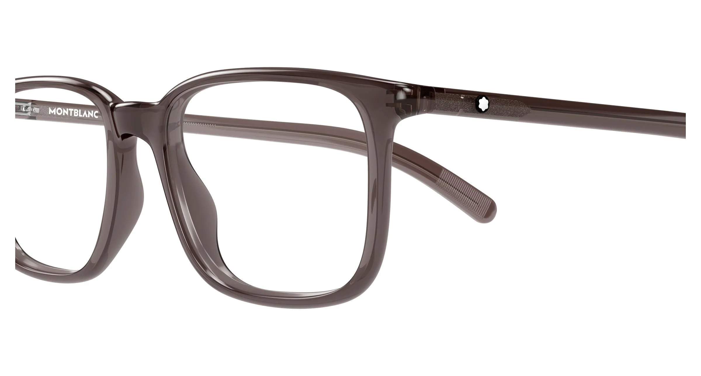 Montblanc MB0328O 006 Montature da vista Acetato Marrone Trasparente Squadrata - immagine 3
