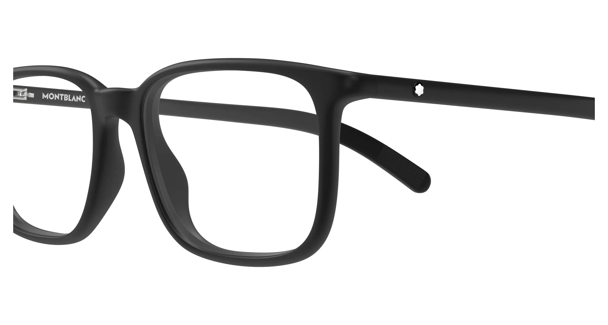 Montblanc MB0328O 005 Montature da vista Acetato Nero Trasparente Squadrata - immagine 3