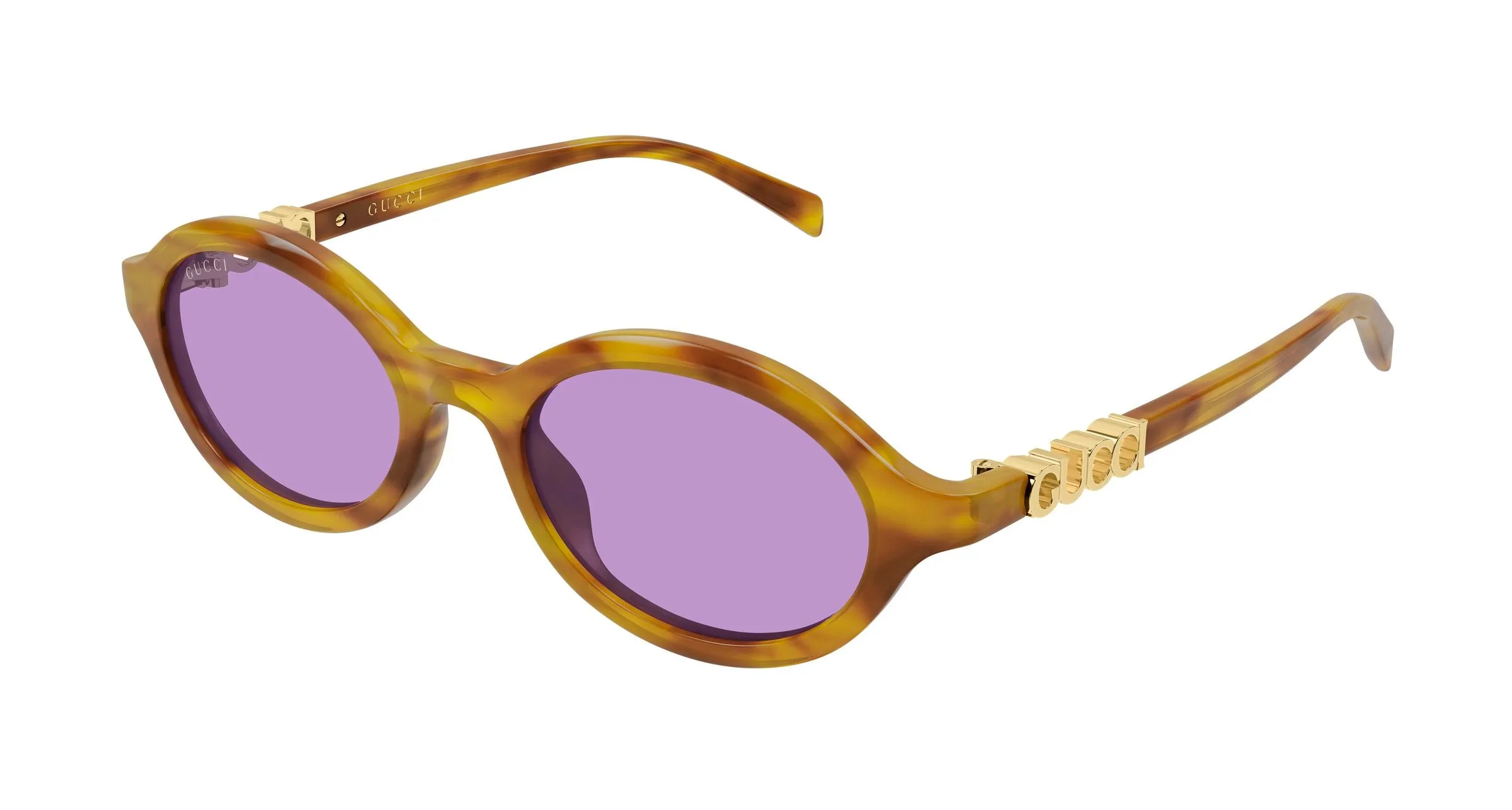 Gucci GG2153S 004 Occhiali da sole Acetato Havana Viola Rotonda - immagine 1