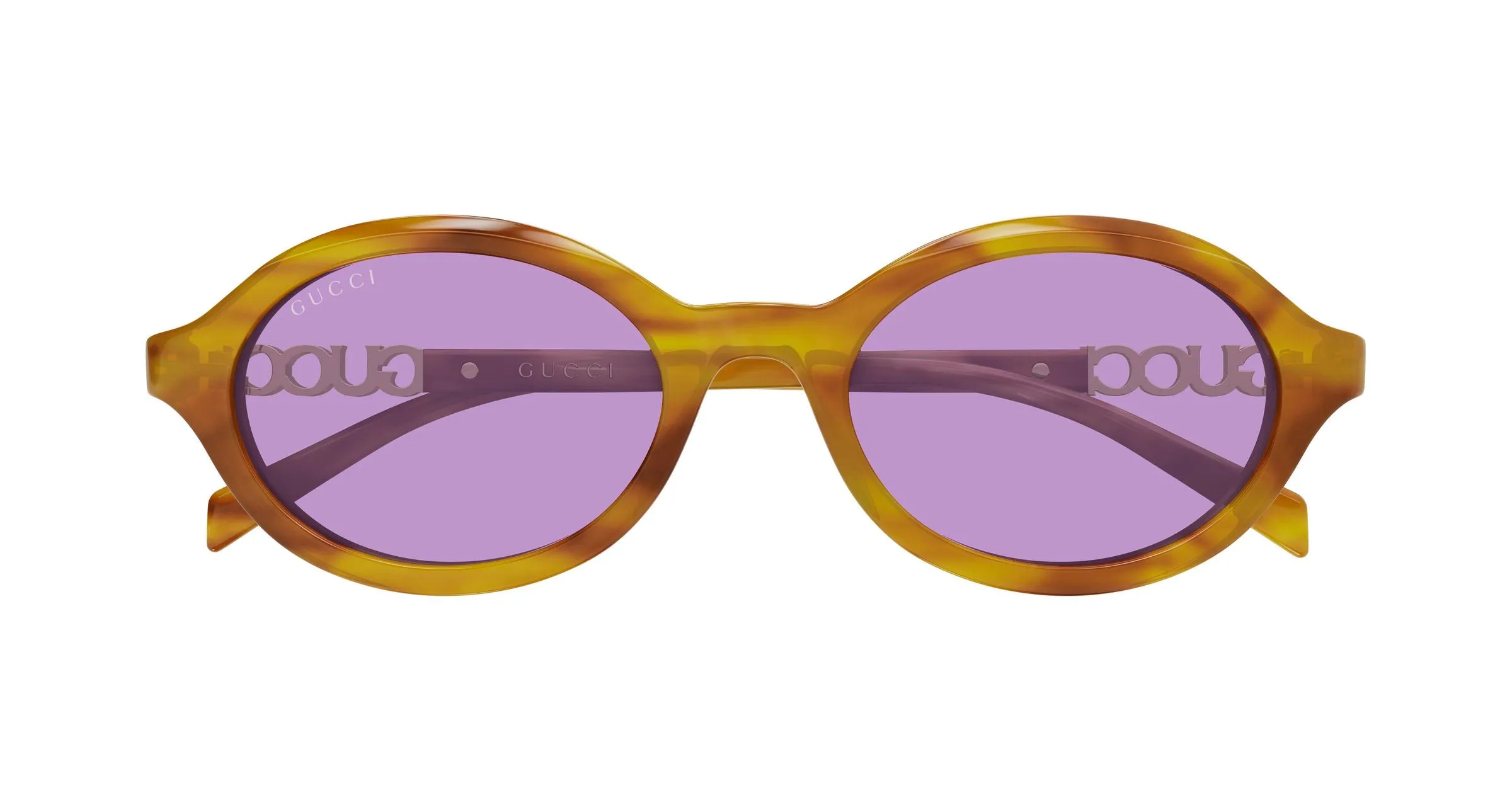 Gucci GG2153S 004 Occhiali da sole Acetato Havana Viola Rotonda - immagine 2