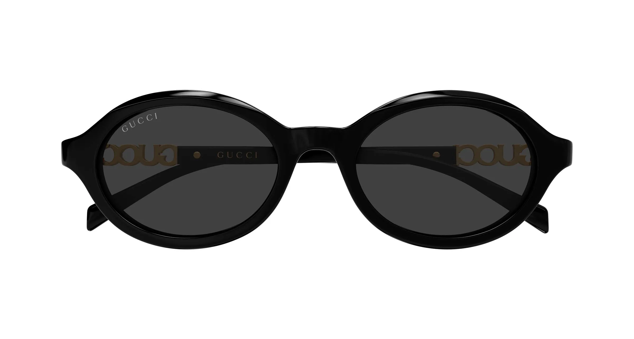 Gucci GG2153S 001 Occhiali da sole Acetato Nero Grigio Rotonda - immagine 2