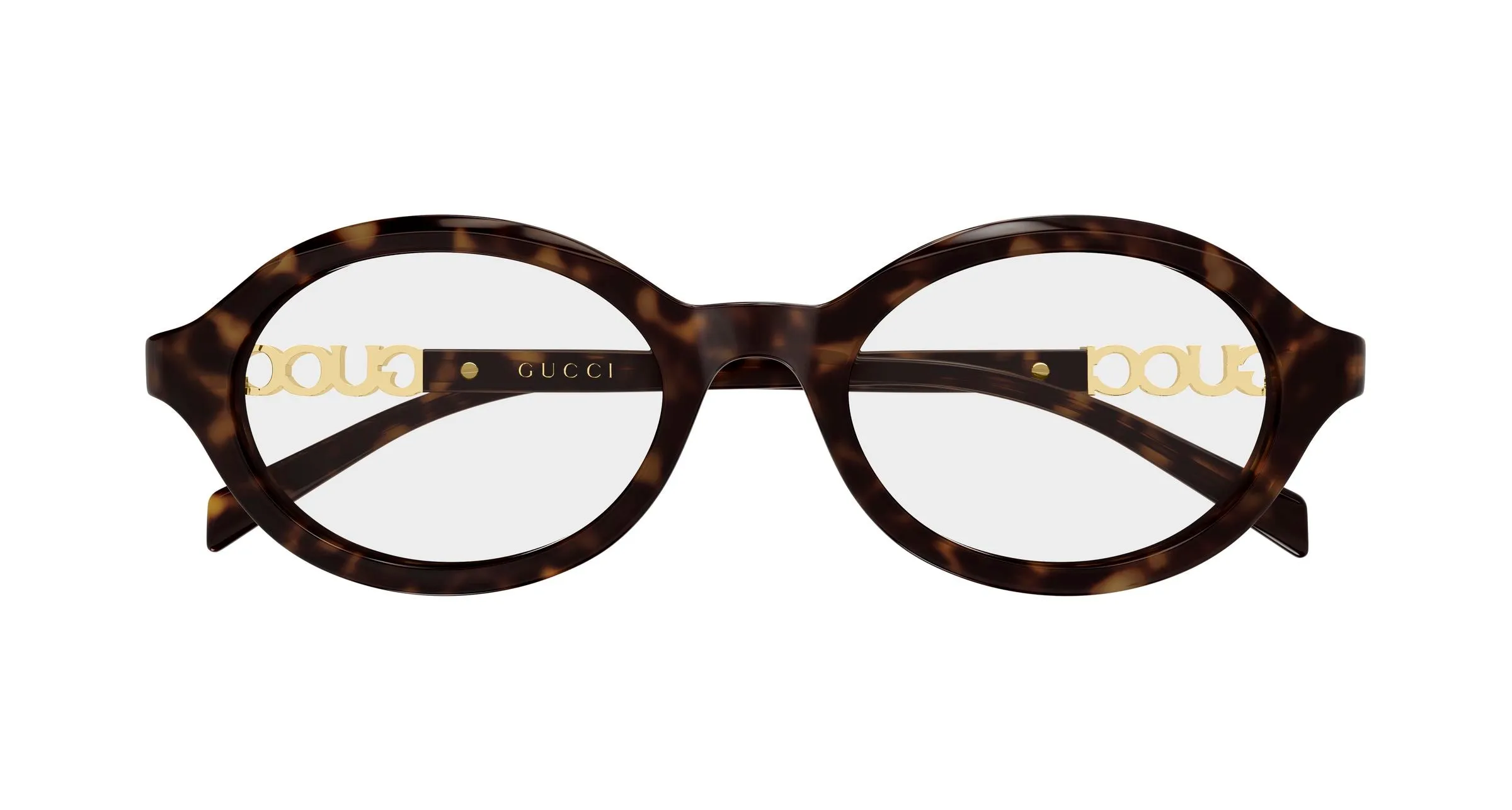 Gucci GG2153O 002 Montature da vista Acetato Havana Trasparente Rotonda - immagine 2