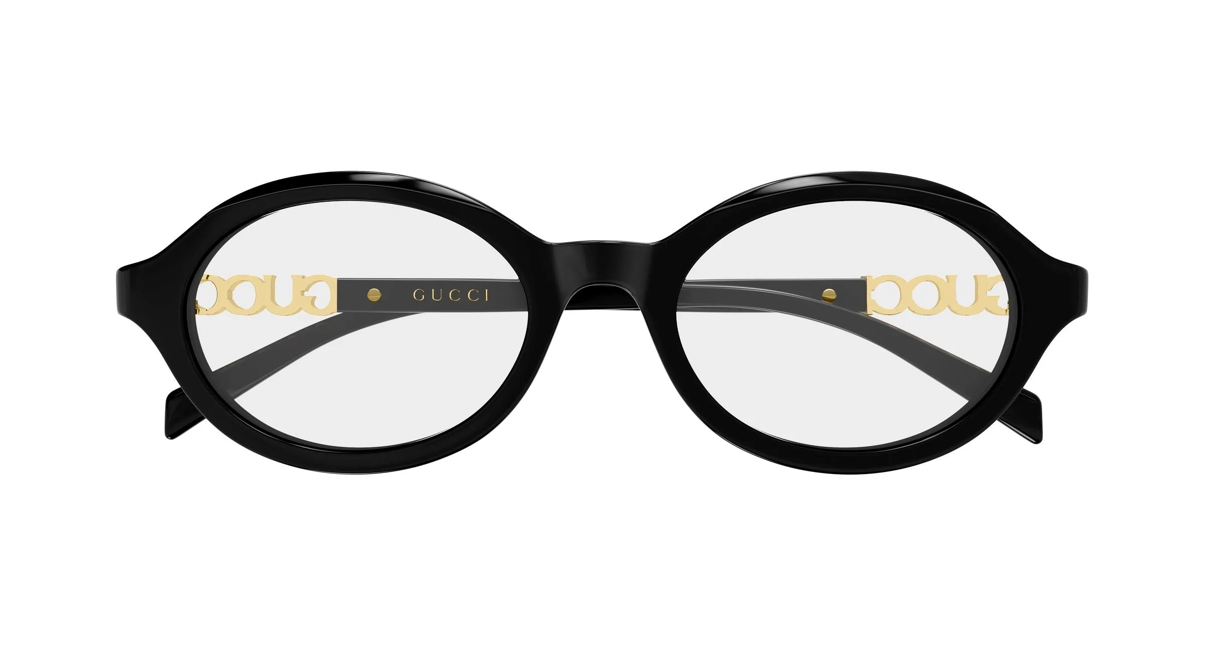 Gucci GG2153O 001 Montature da vista Acetato Nero Trasparente Rotonda - immagine 2