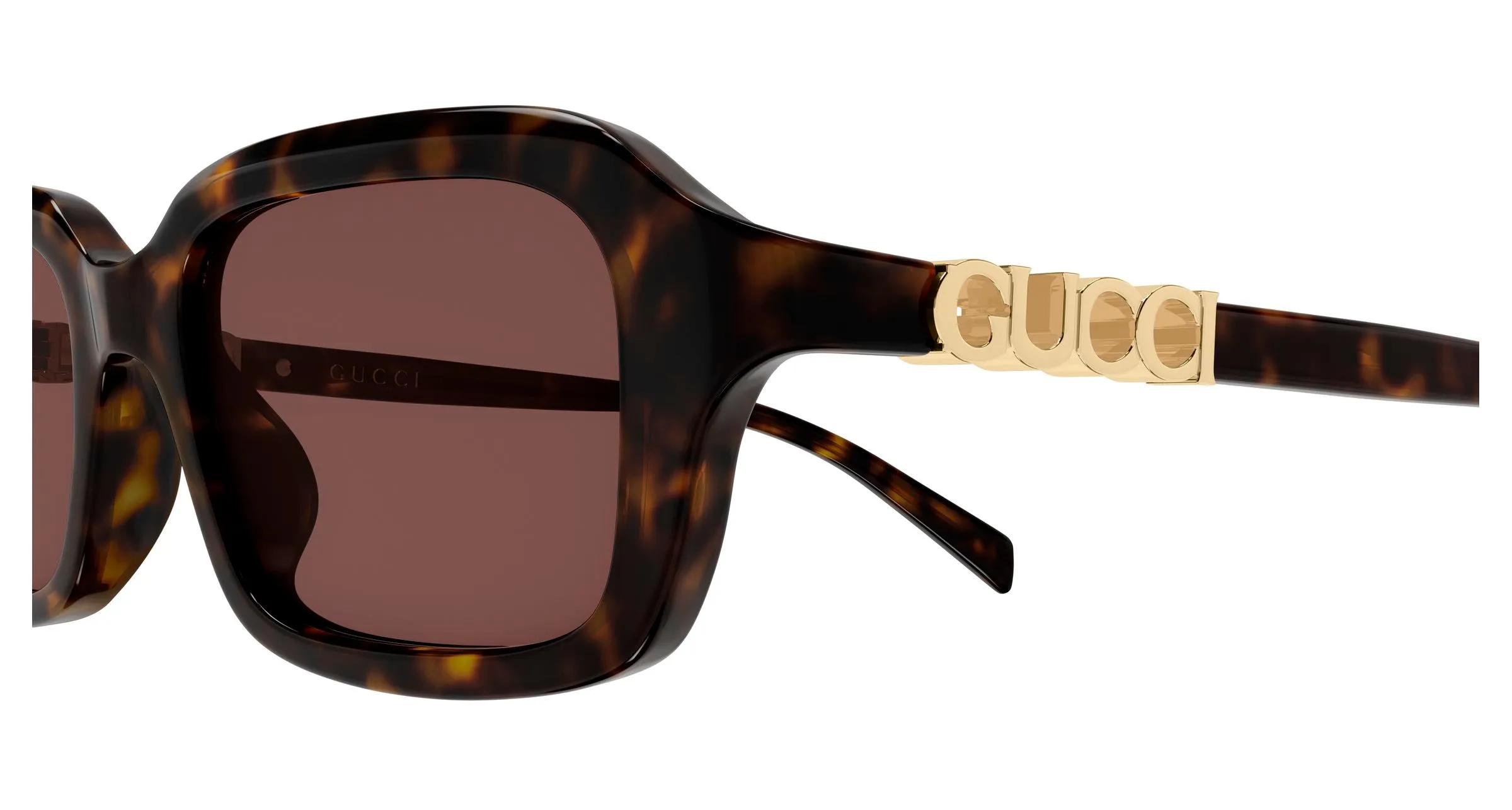 Gucci GG2152S 002 Occhiali da sole Acetato Havana Marrone Squadrata - immagine 3