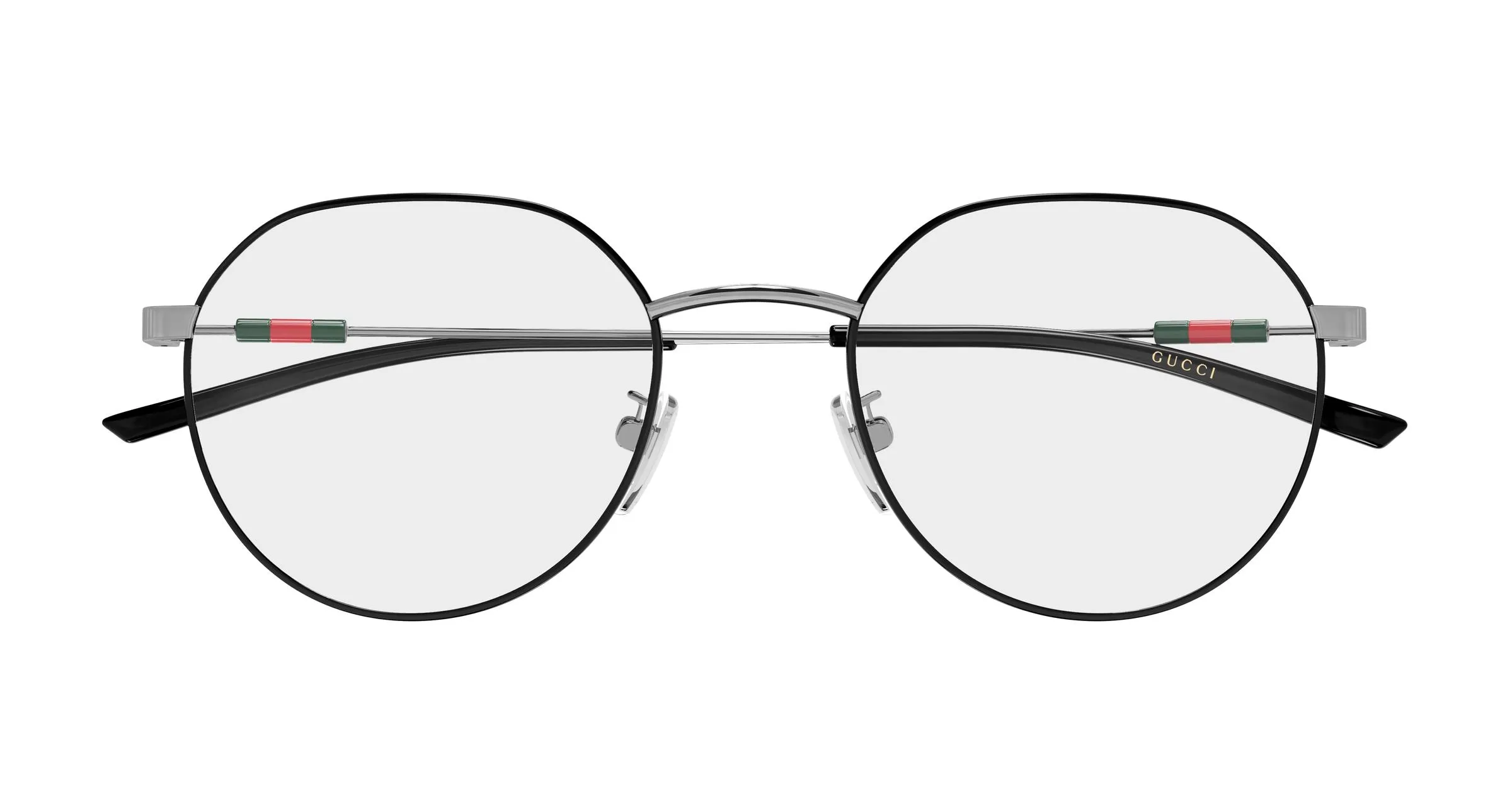 Gucci GG2141OK 002 Montature da vista Metallo Nero Trasparente Rotonda - immagine 2
