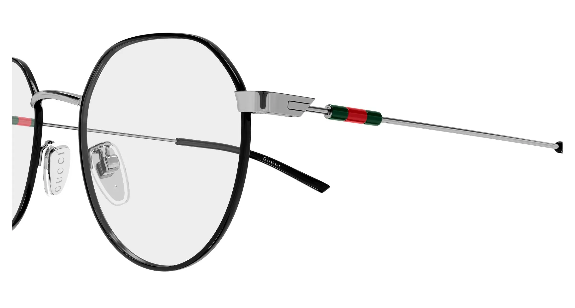 Gucci GG2141OK 002 Montature da vista Metallo Nero Trasparente Rotonda - immagine 3